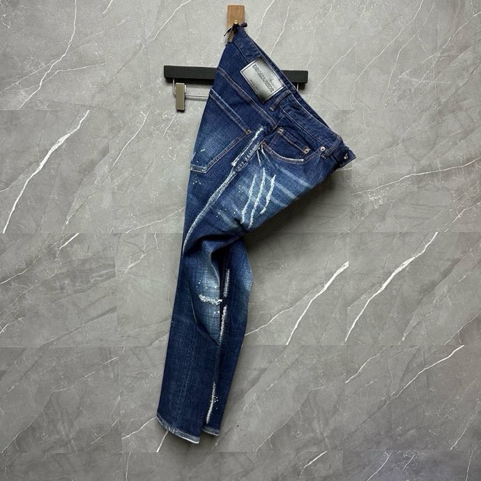Quần Jean Dsquared2 DSQ2 Xanh rách xước vẩy sơn Like Auth VTN