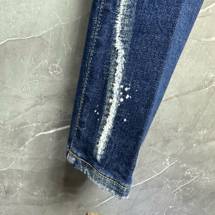 Quần Jean Dsquared2 DSQ2 Xanh rách xước vẩy sơn Like Auth VTN