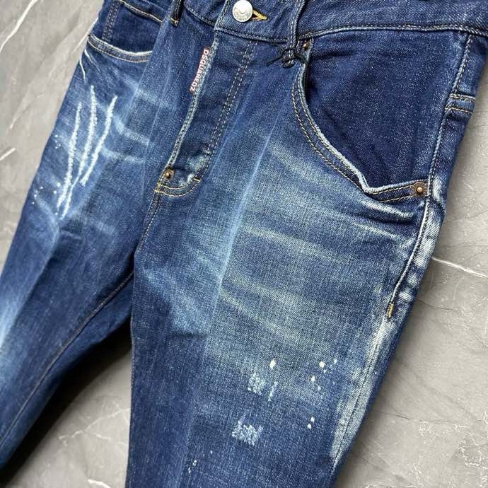 Quần Jean Dsquared2 DSQ2 Xanh rách xước vẩy sơn Like Auth VTN