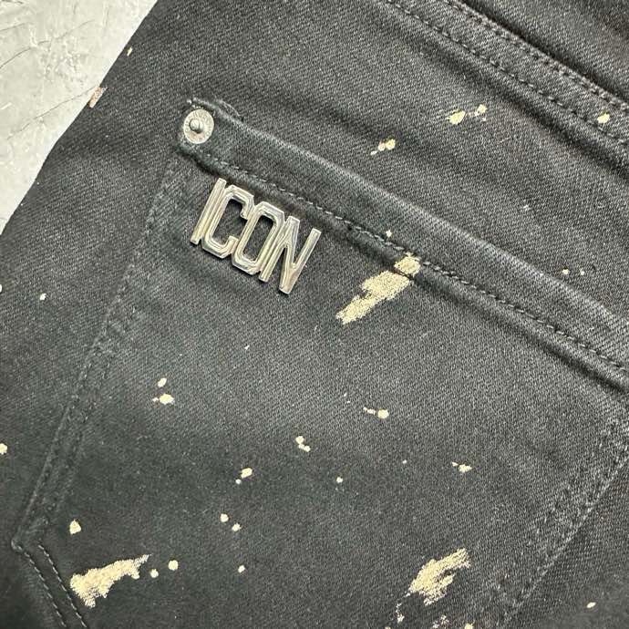 Quần Jean Dquared2 DSQ2 Đen vẩy sơn Vàng Like Auth VTN