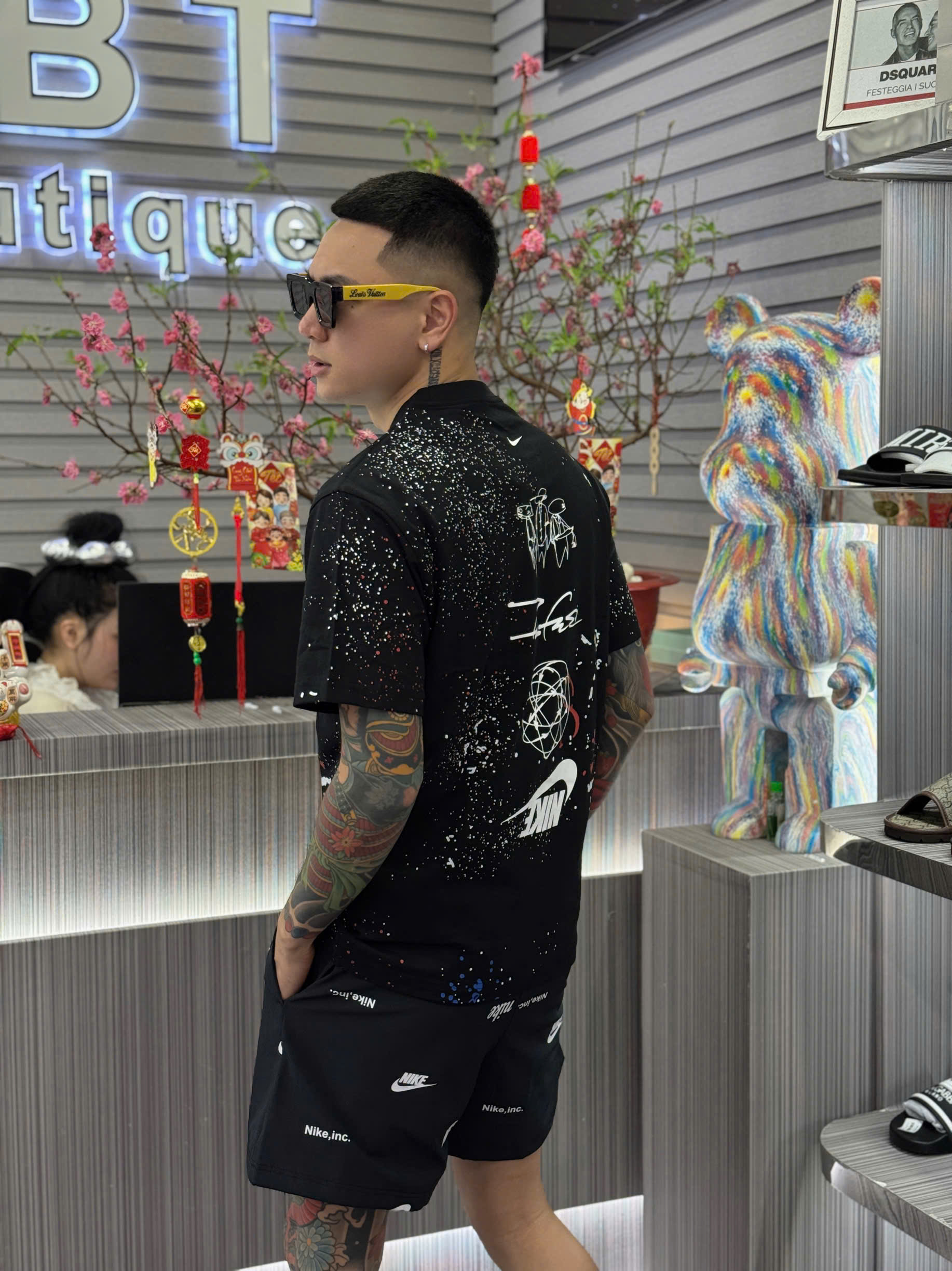 Bộ, Set hè Nike N họa tiết vẩy sơn Like Auth on web MK