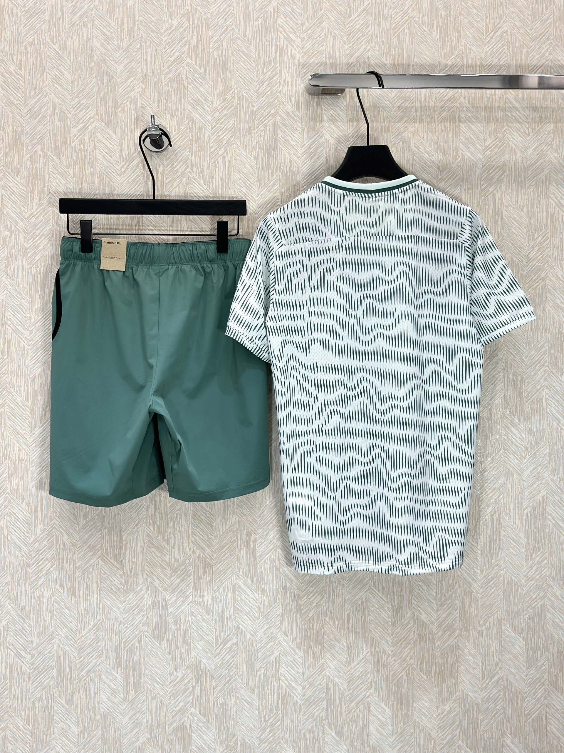 Bộ, Set hè Nike N phối màu kẻ Xanh Trắng Like Auth on web VTN