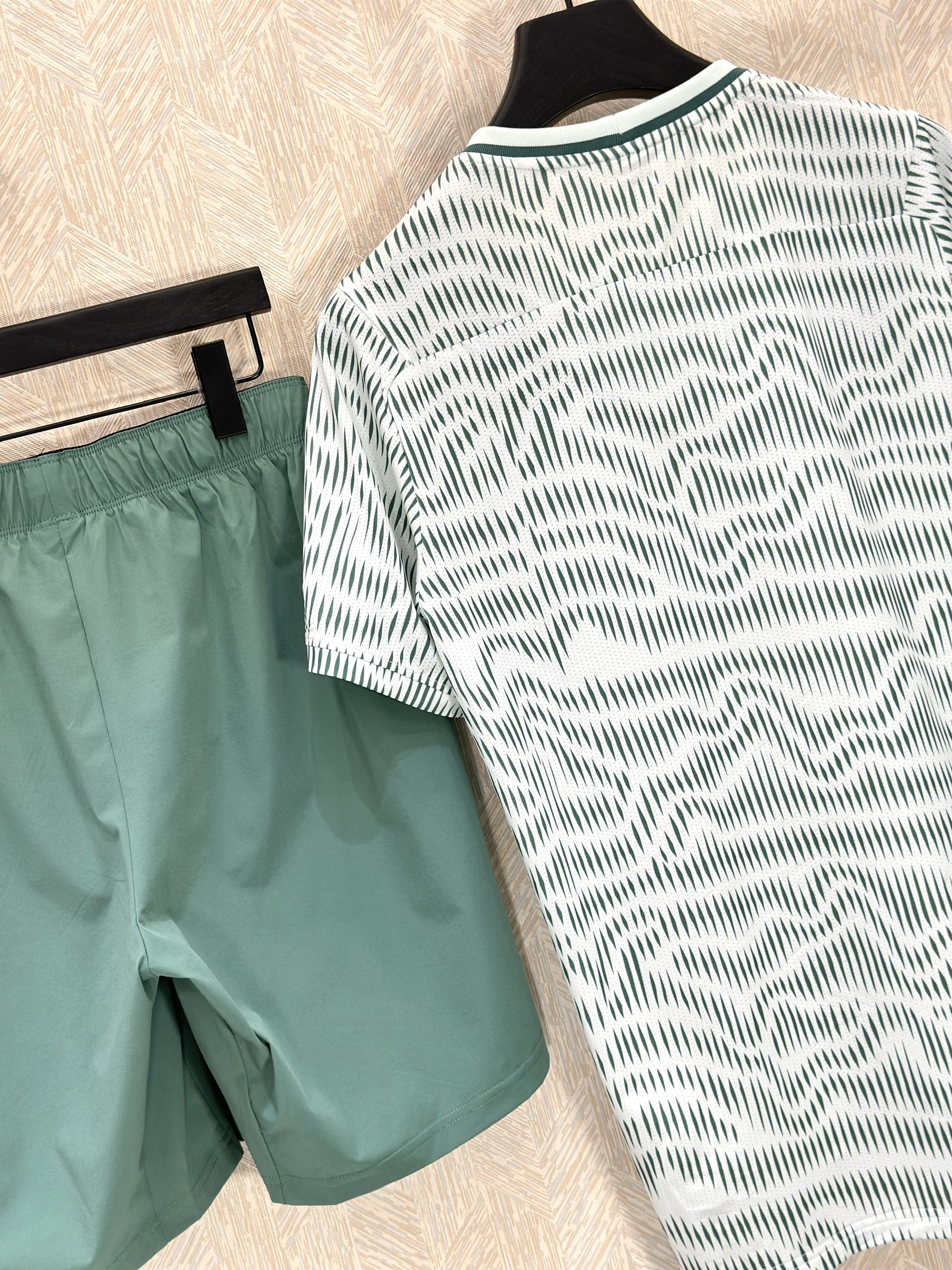 Bộ, Set hè Nike N phối màu kẻ Xanh Trắng Like Auth on web VTN