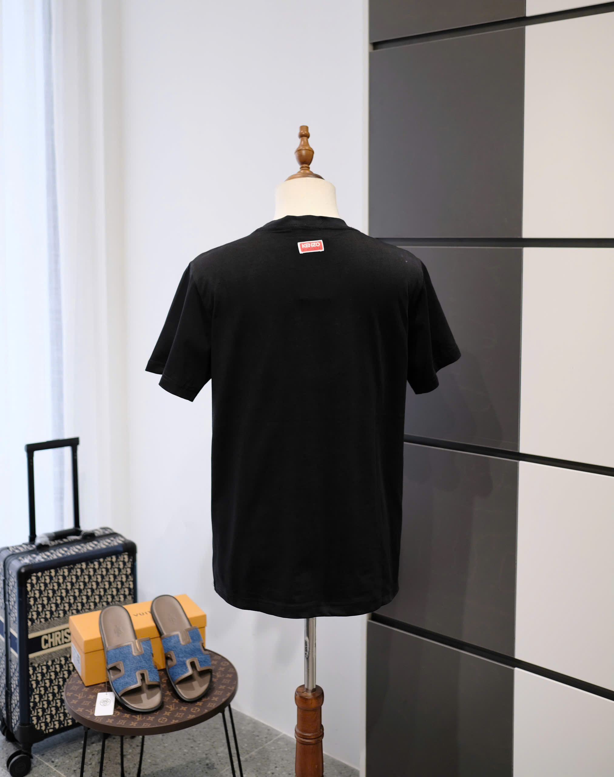 Áo phông T-shirt Kenzo KZ Đen logo mặt Hổ Đỏ thêu Like Auth DDT