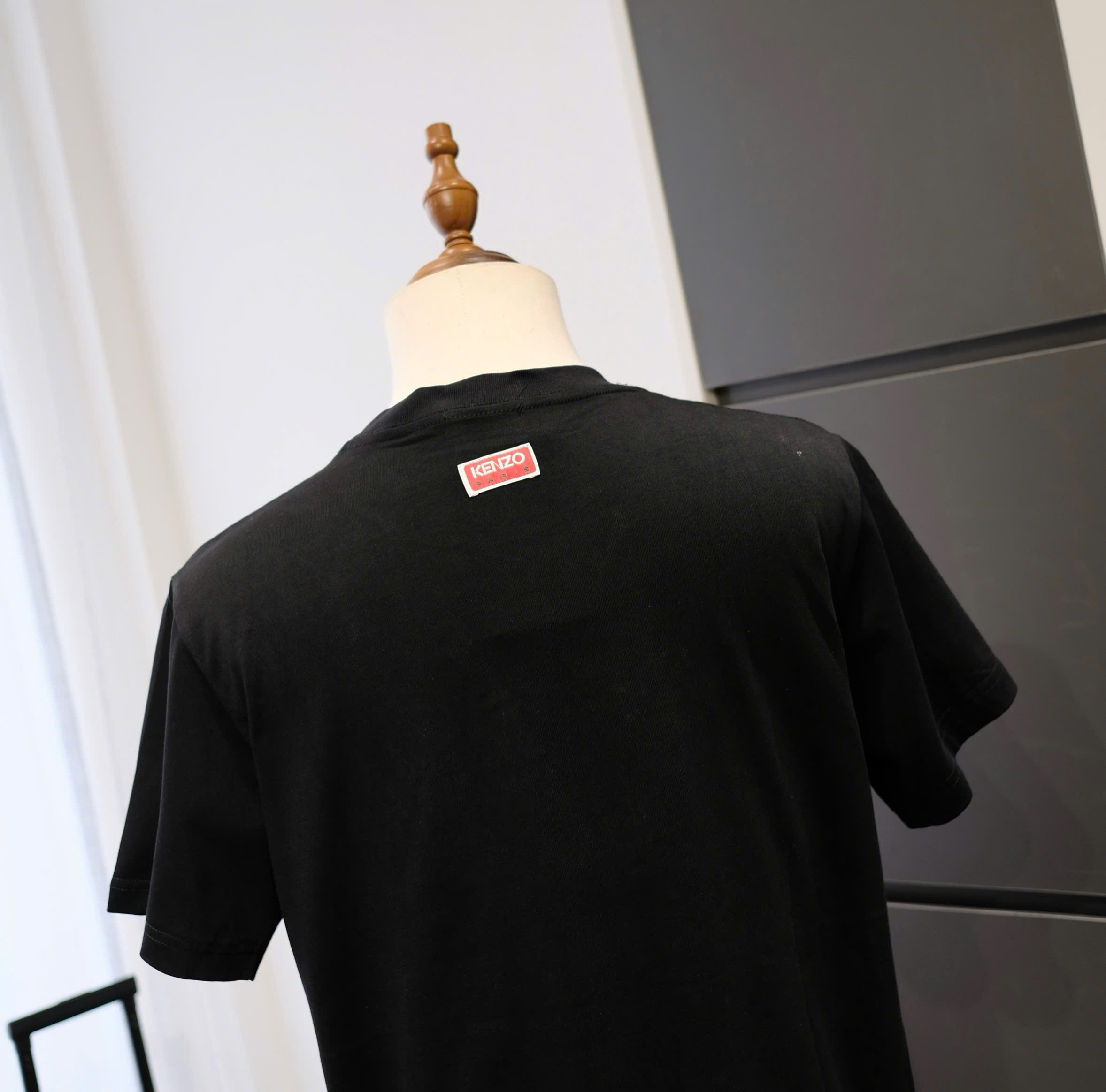 Áo phông T-shirt Kenzo KZ Đen logo mặt Hổ Đỏ thêu Like Auth DDT