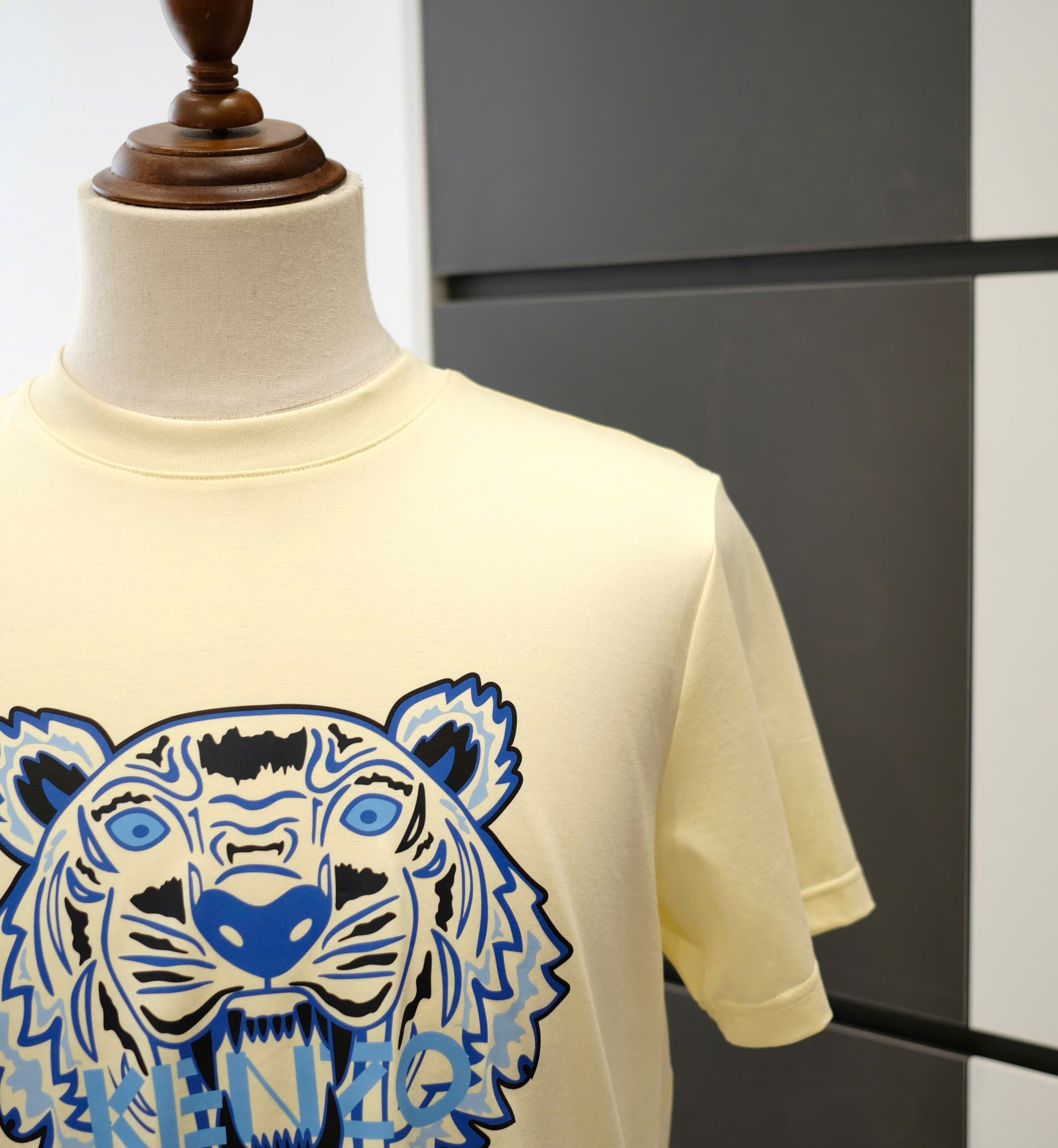 Áo phông T-shirt Kenzo KZ Vàng logo mặt Hổ Xanh Like Auth DDT