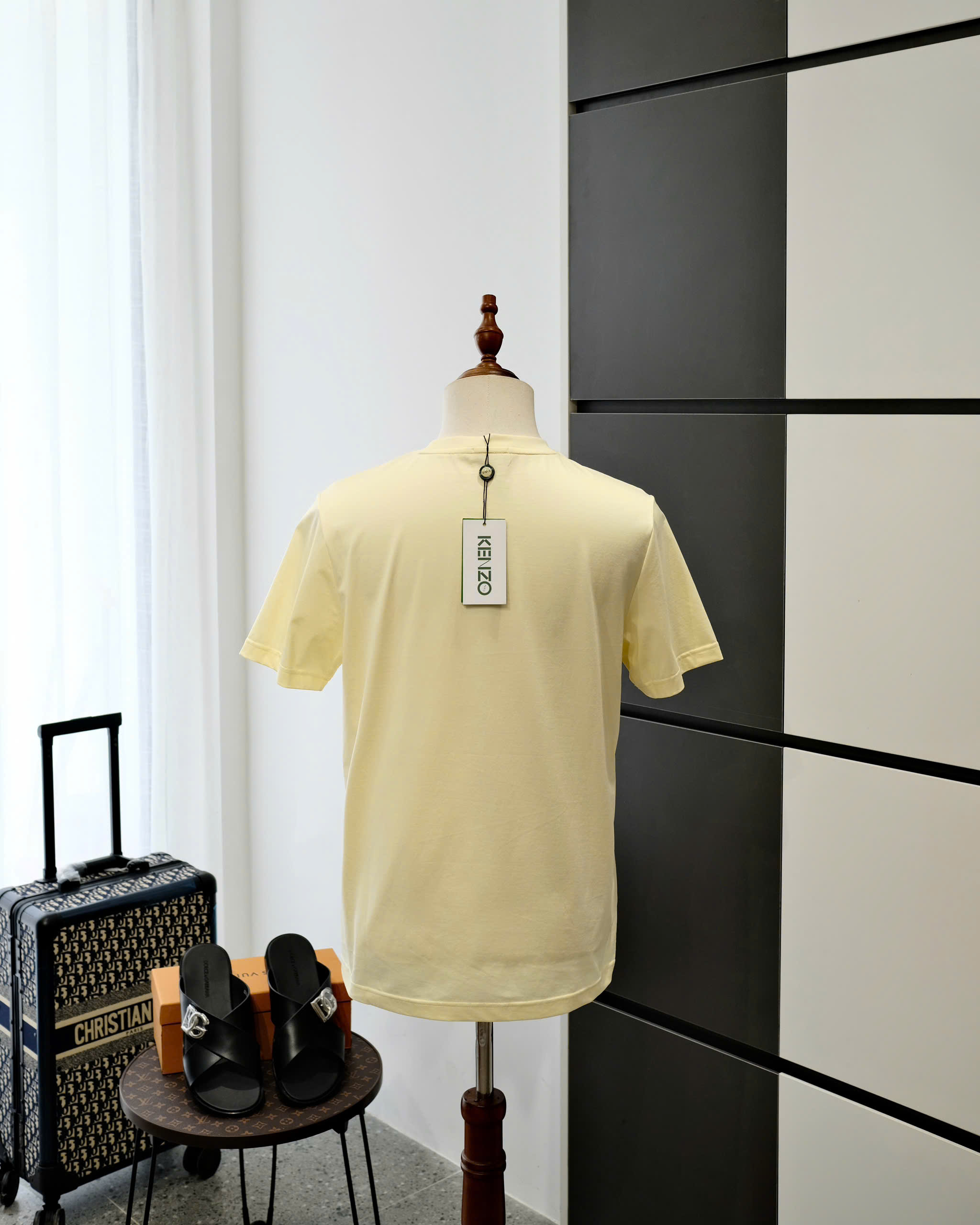 Áo phông T-shirt Kenzo KZ Vàng logo mặt Hổ Xanh Like Auth DDT