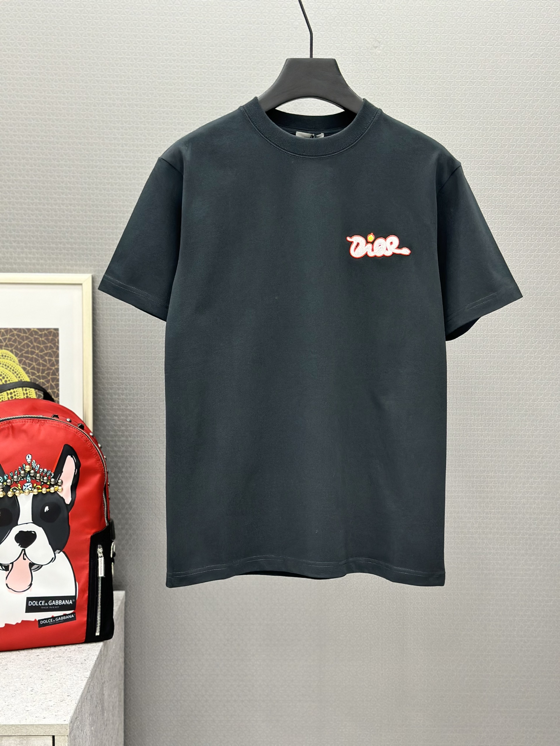 Áo phông T-shirt Dior CD logo chữ Rắn lồng thêu ngực Like Auth on web VTN