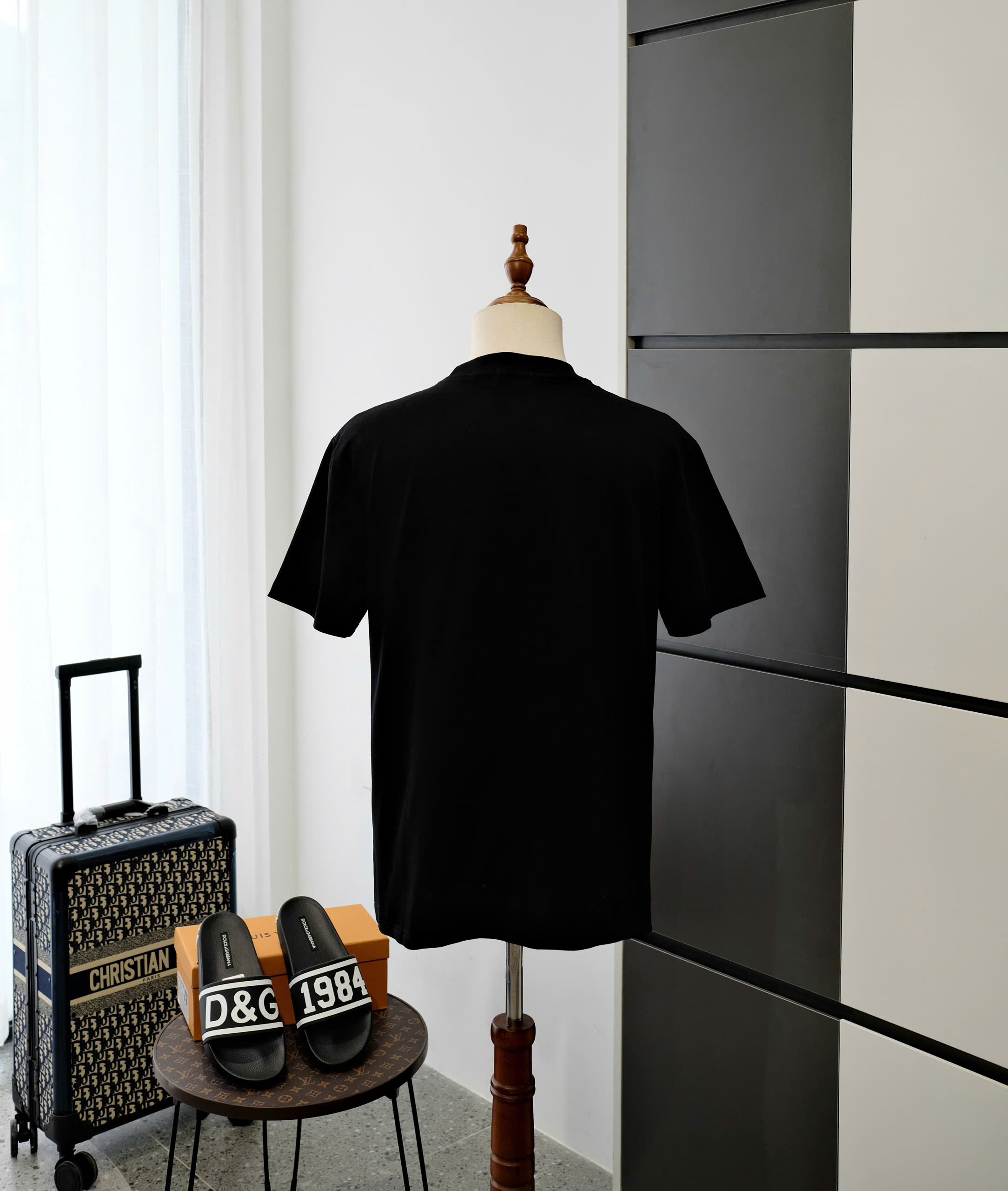 Áo phông T-shirt Polo Ralph Lauren Đen logo ngựa 3 Đỏ thêu ngực tay Like Auth DDT