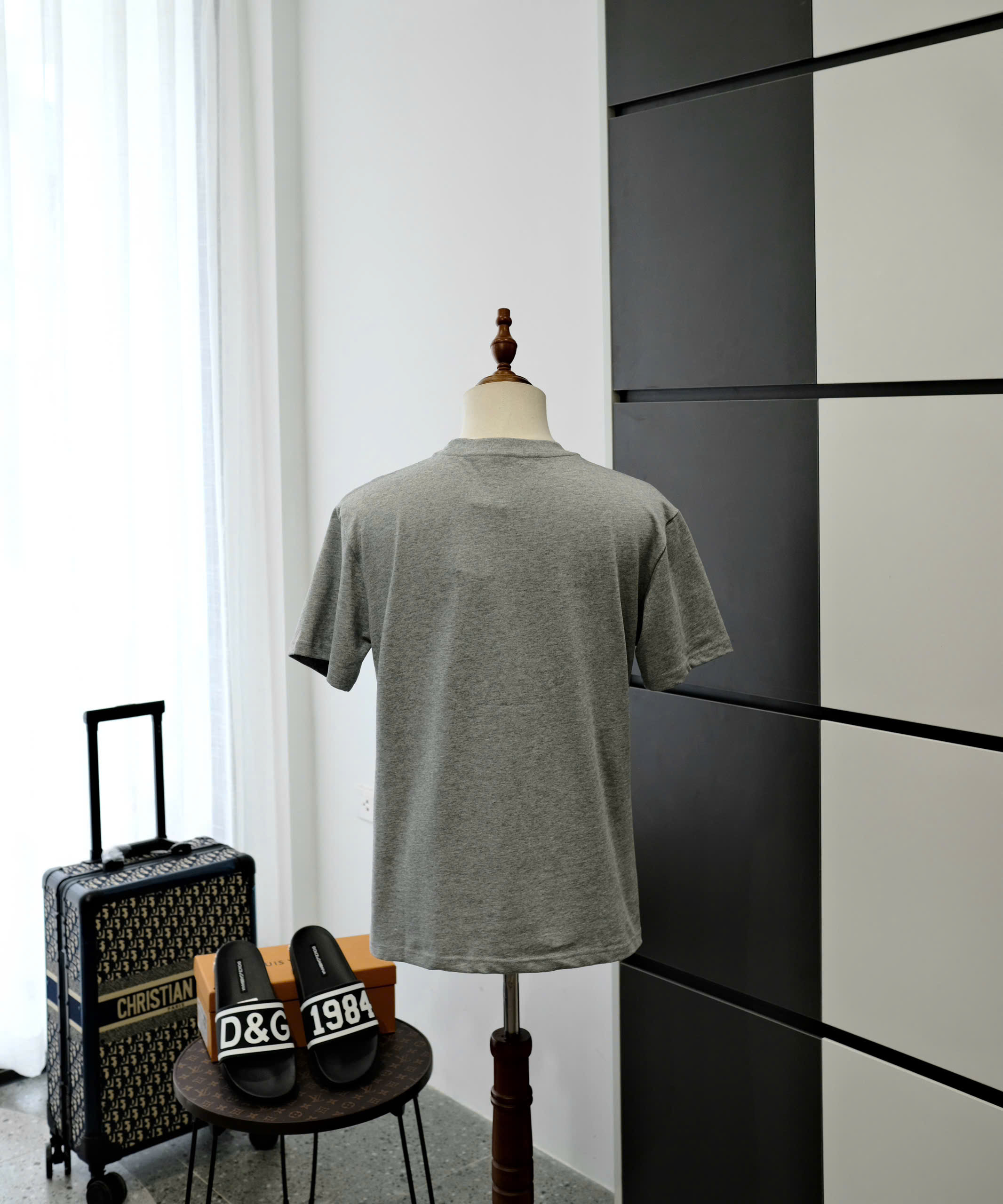 Áo phông T-shirt Polo Ralph Lauren Xám logo ngựa 3 Đen thêu ngực tay Like Auth DDT