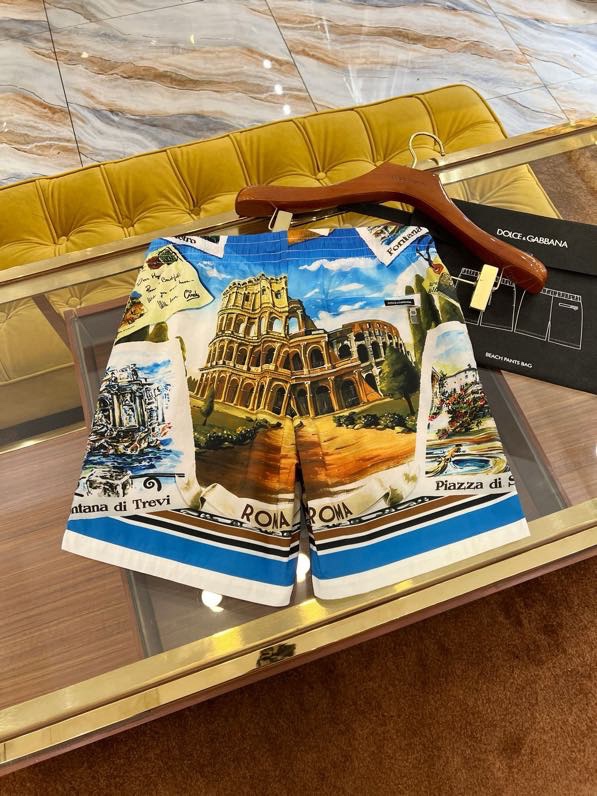 Quần short gió Dolce Gabbana DG họa tiết đấu trường Roma Like Auth 44-48 VTN