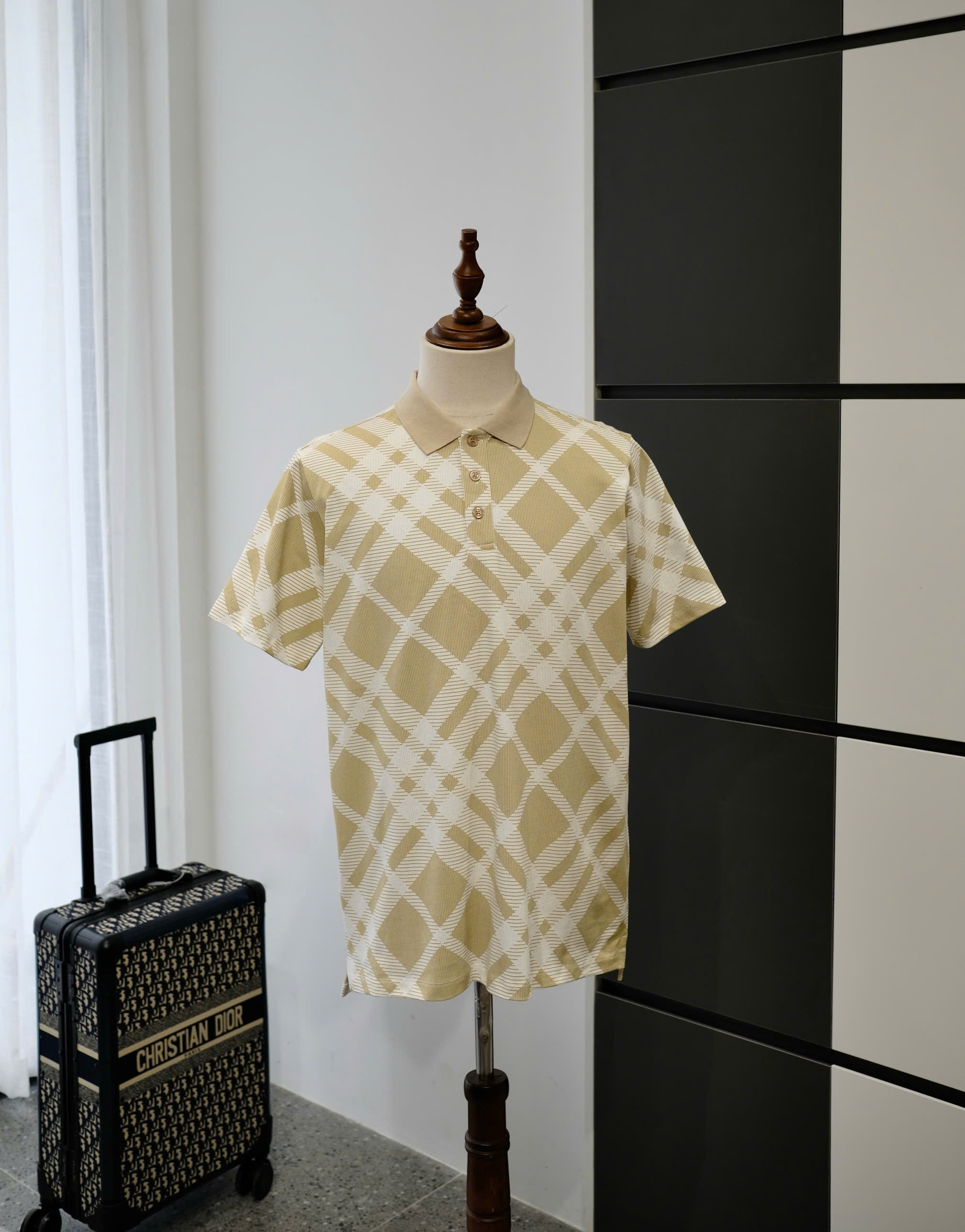 Áo polo Burberry BBR Be kẻ sọc Trắng Like Auth S-L DDT