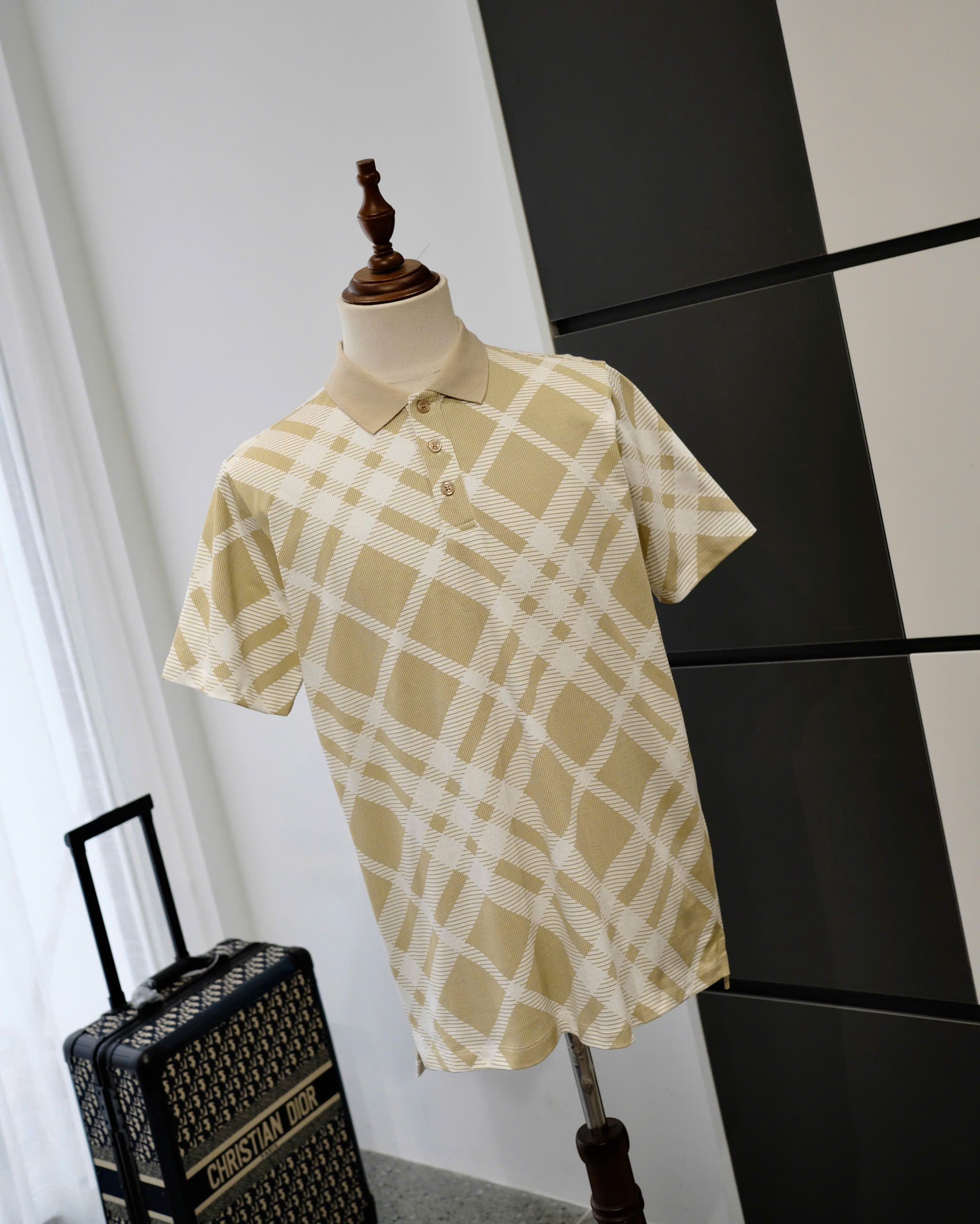 Áo polo Burberry BBR Be kẻ sọc Trắng Like Auth S-L DDT