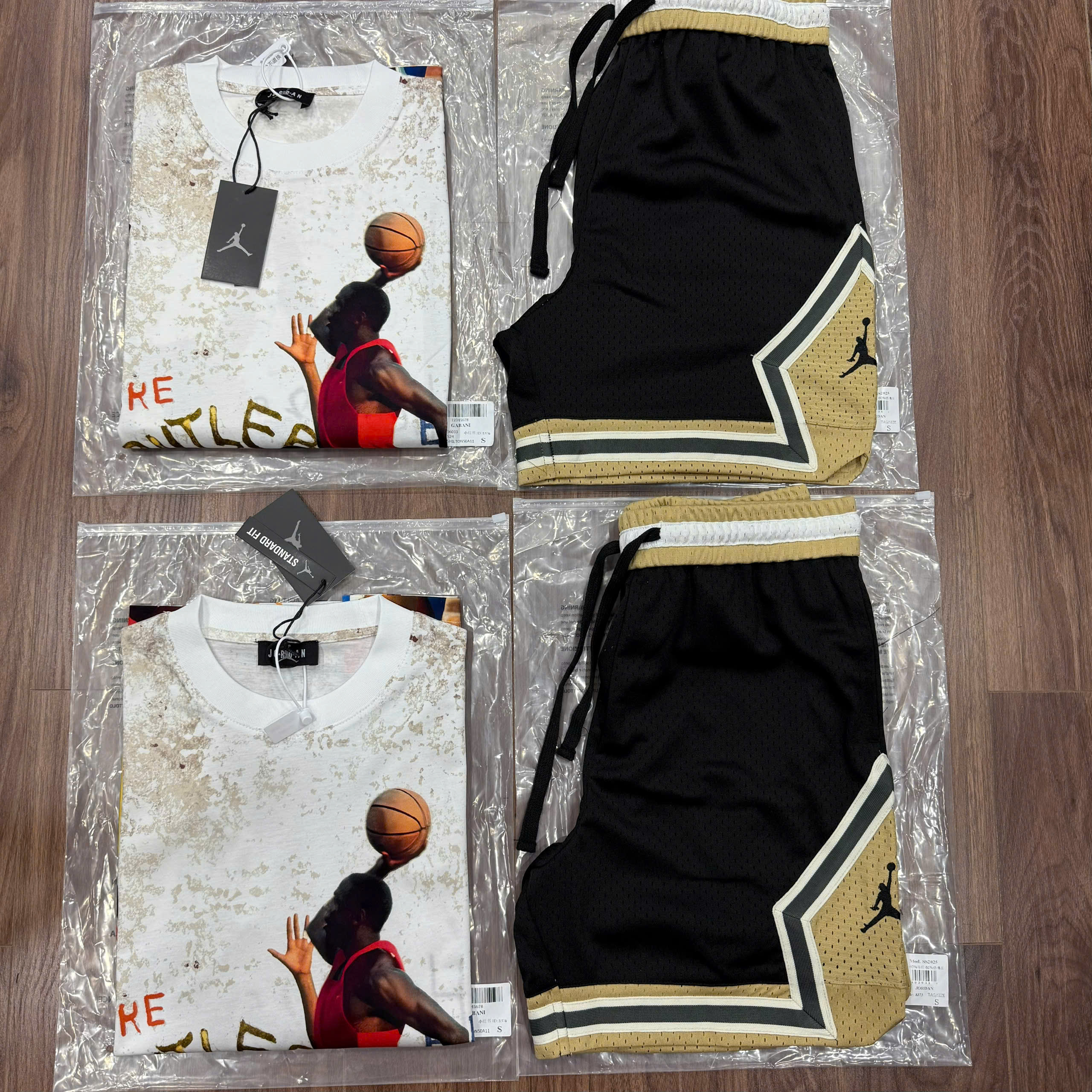 Bộ, set hè Jordan họa tiết bóng rổ Like Auth CD