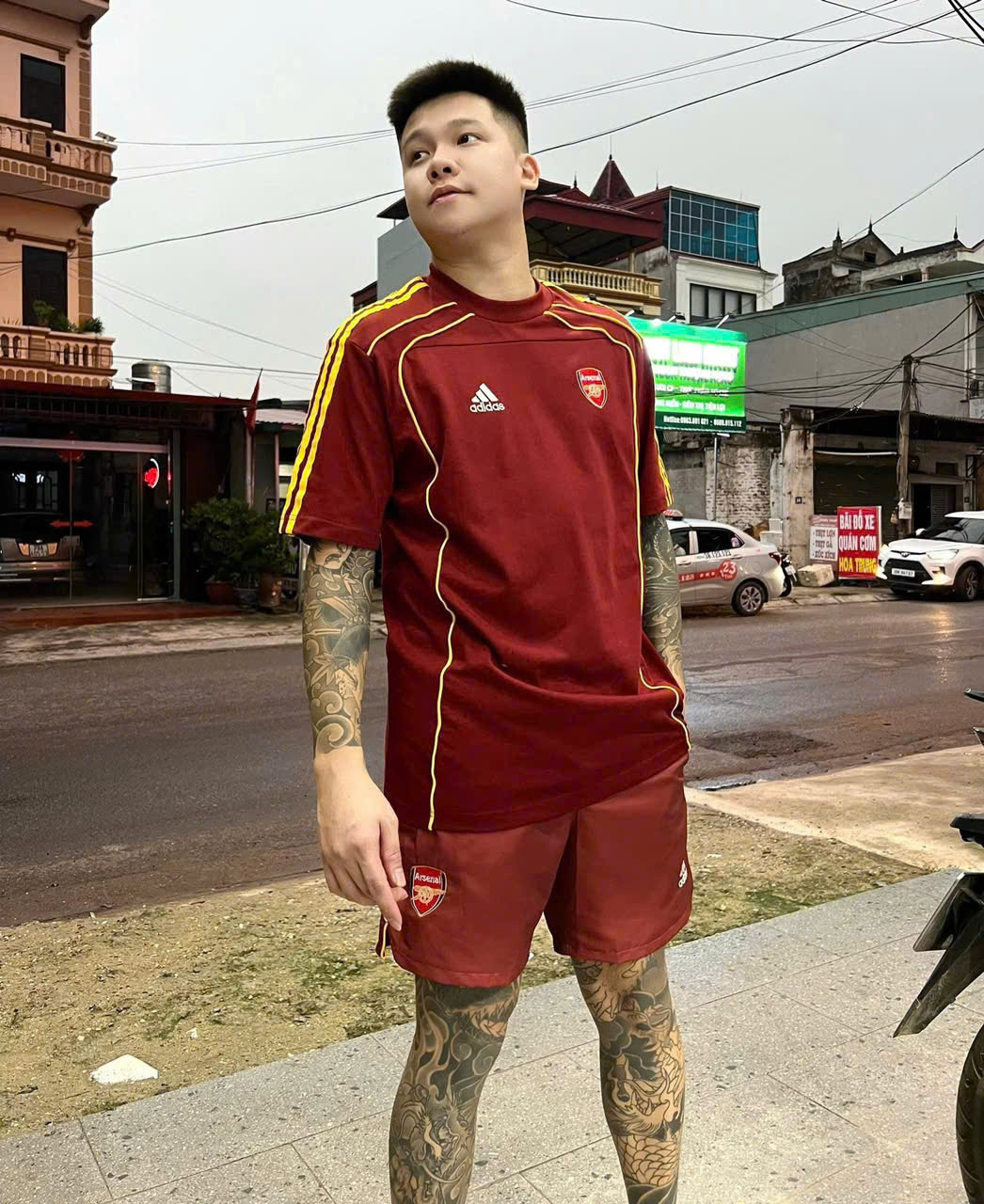 Bộ, set hè Adidas A kẻ sọc viền Like Auth NV