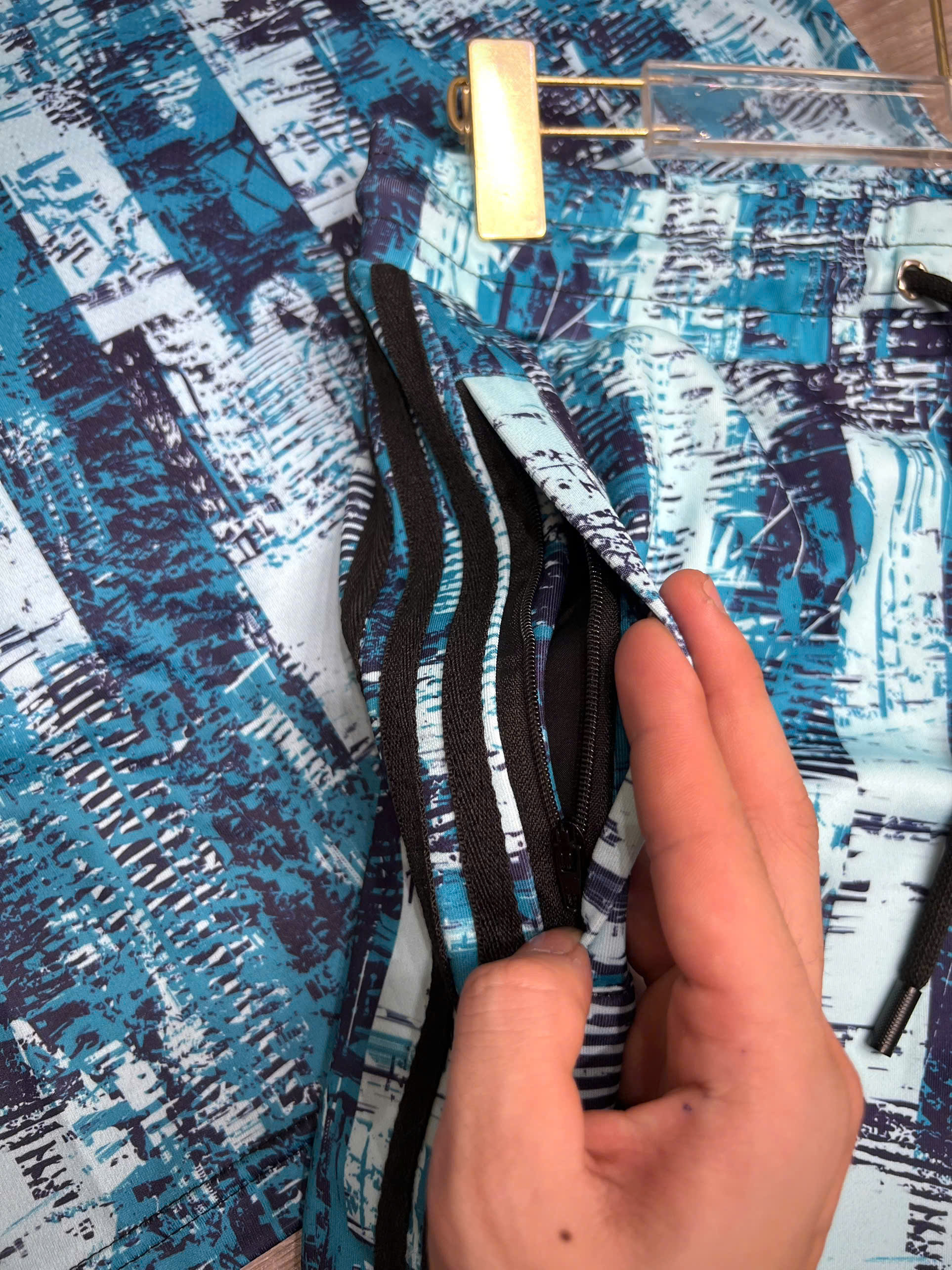 Bộ, set hè Adidas A Xanh loang logo chữ kẻ sọc viền Like Auth NV