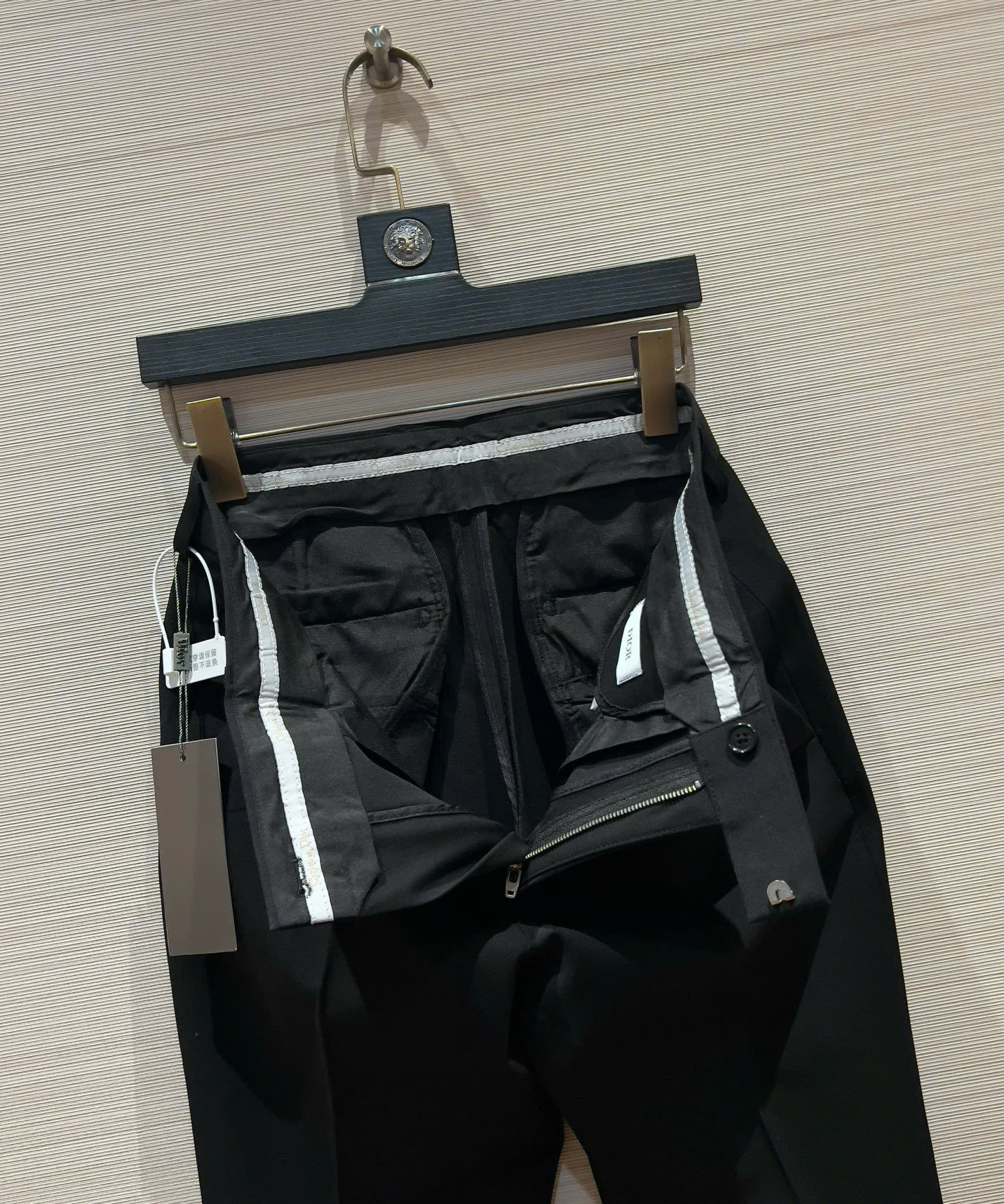 Quần tây, âu Dior CD Đen logo tag cạp Ong thêu Like Auth DDT