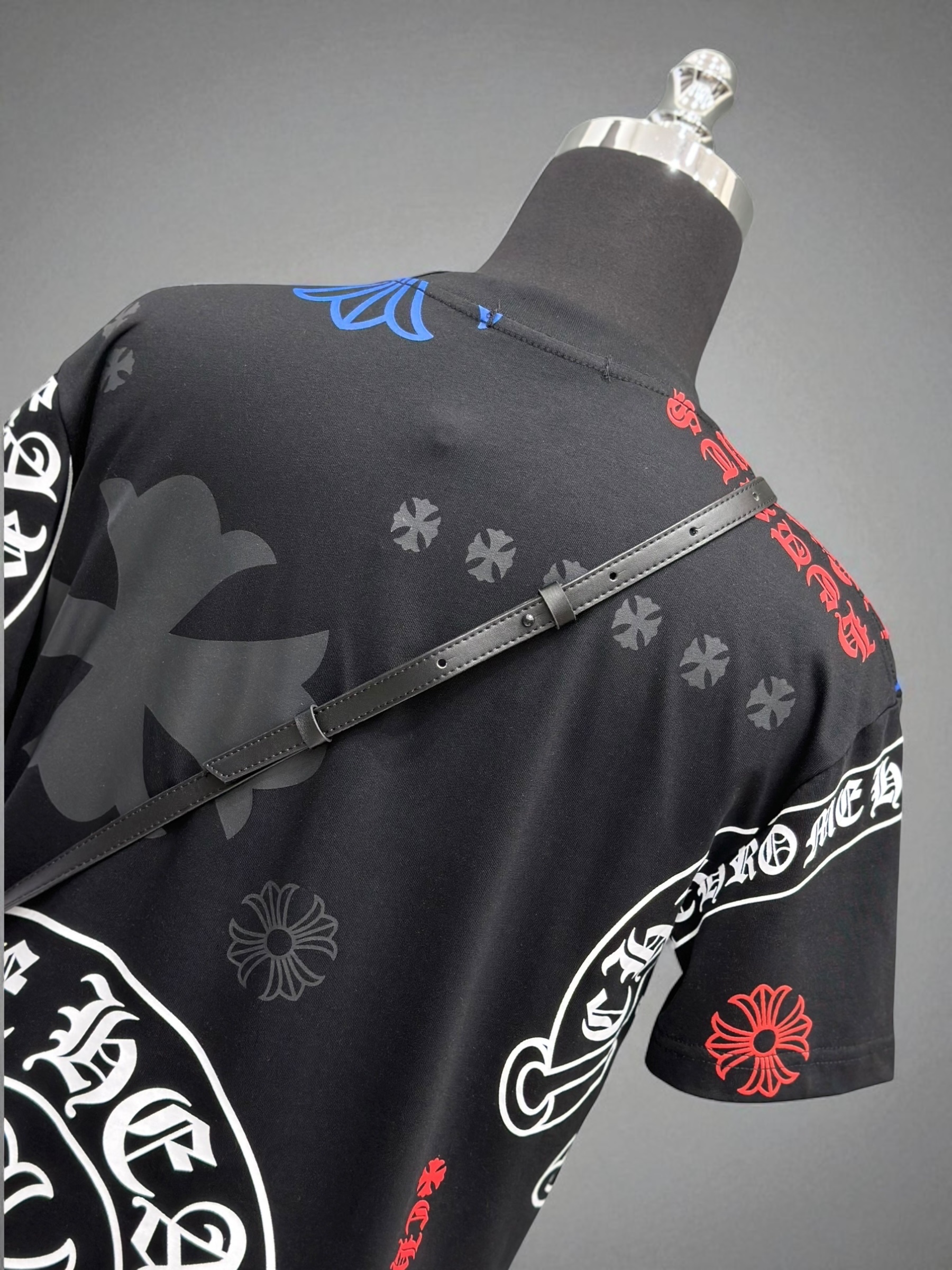 Áo phông T-shirt Chrome Heart CH Đen họa tiết logo màu full Like Auth VTN