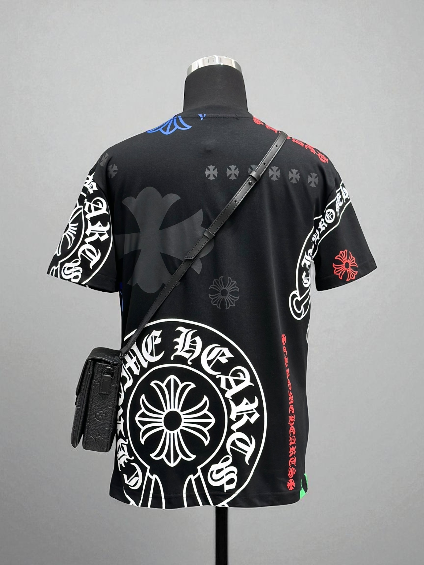 Áo phông T-shirt Chrome Heart CH Đen họa tiết logo màu full Like Auth VTN