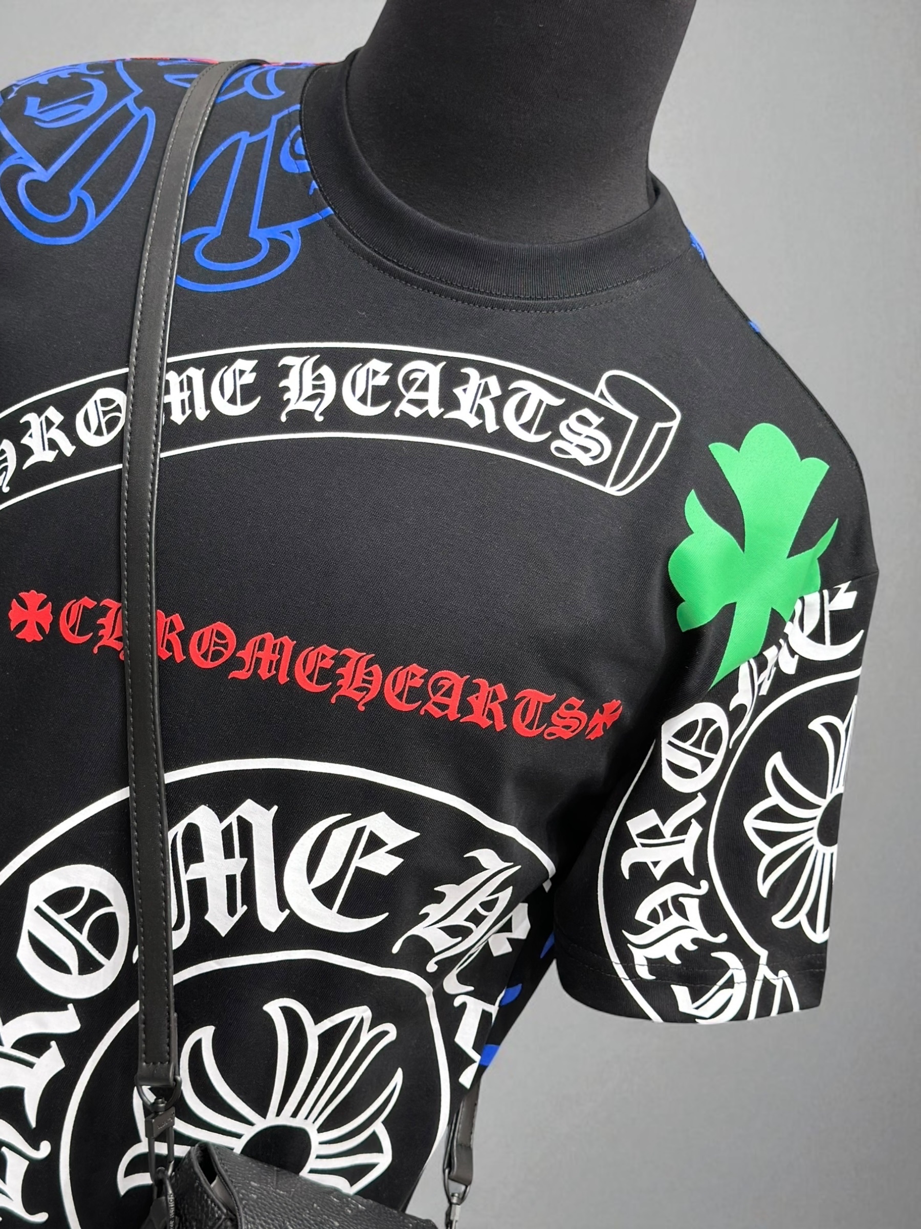 Áo phông T-shirt Chrome Heart CH Đen họa tiết logo màu full Like Auth VTN