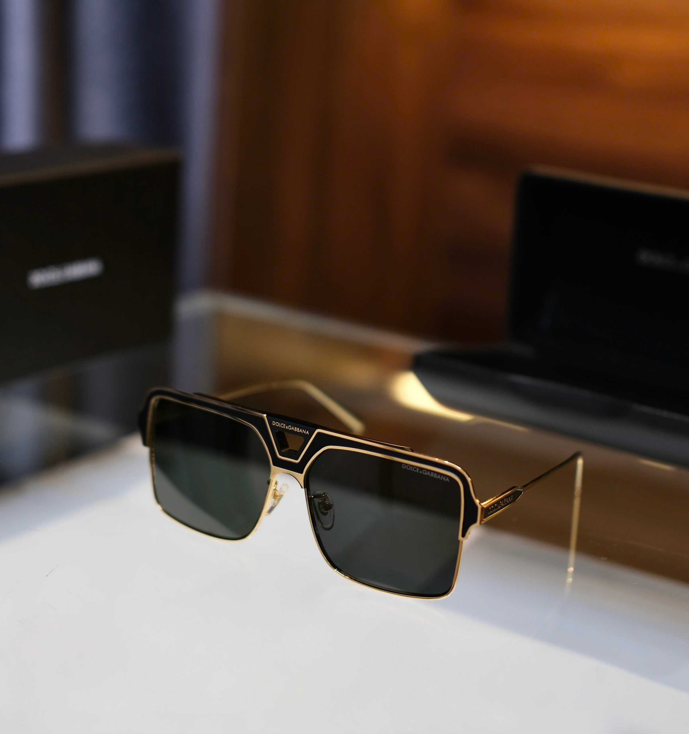 Kính mắt thời trang Dolce Gabbana DG Đen viền Vàng Like Auth DDT