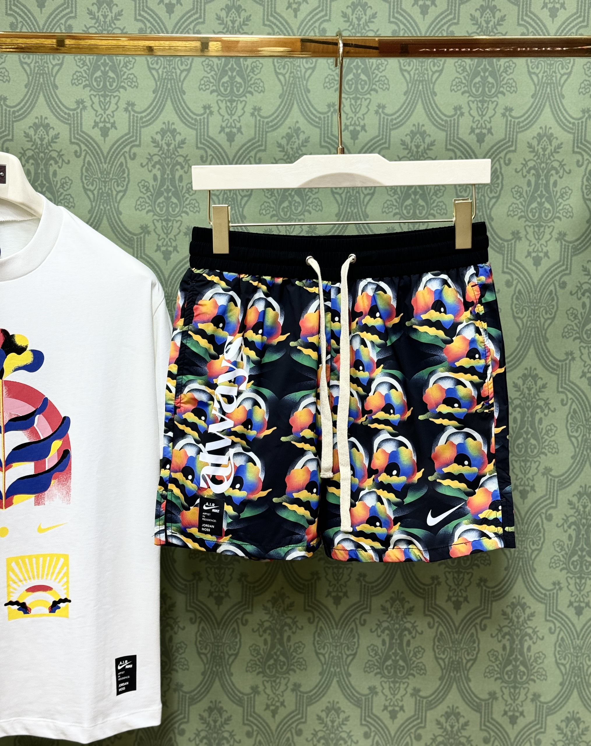 Bộ, set hè Nike NK họa tiết hoa loang màu sắc Like Auth CD