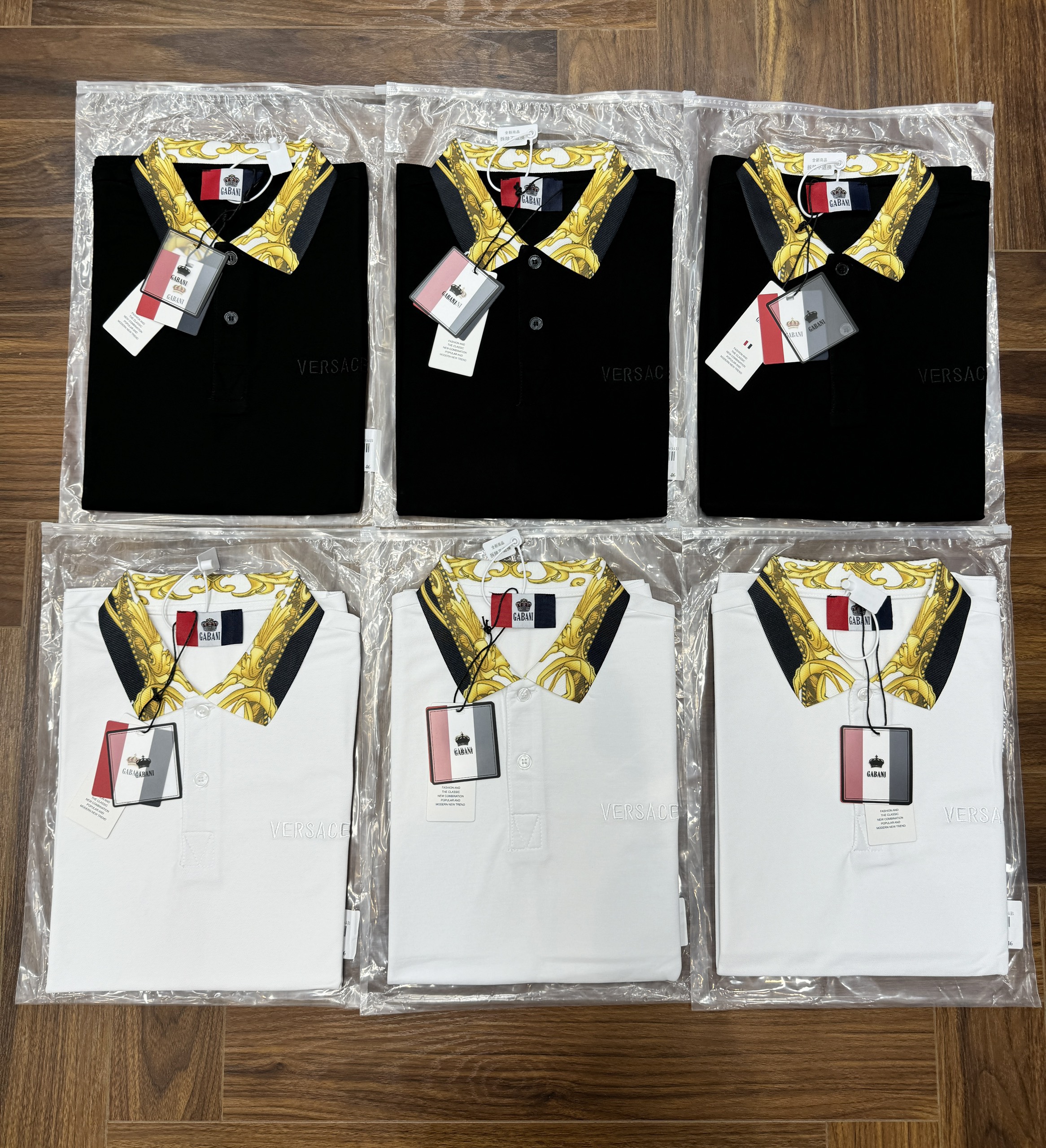Áo polo Versace VS hoa văn cổ Like Auth CD