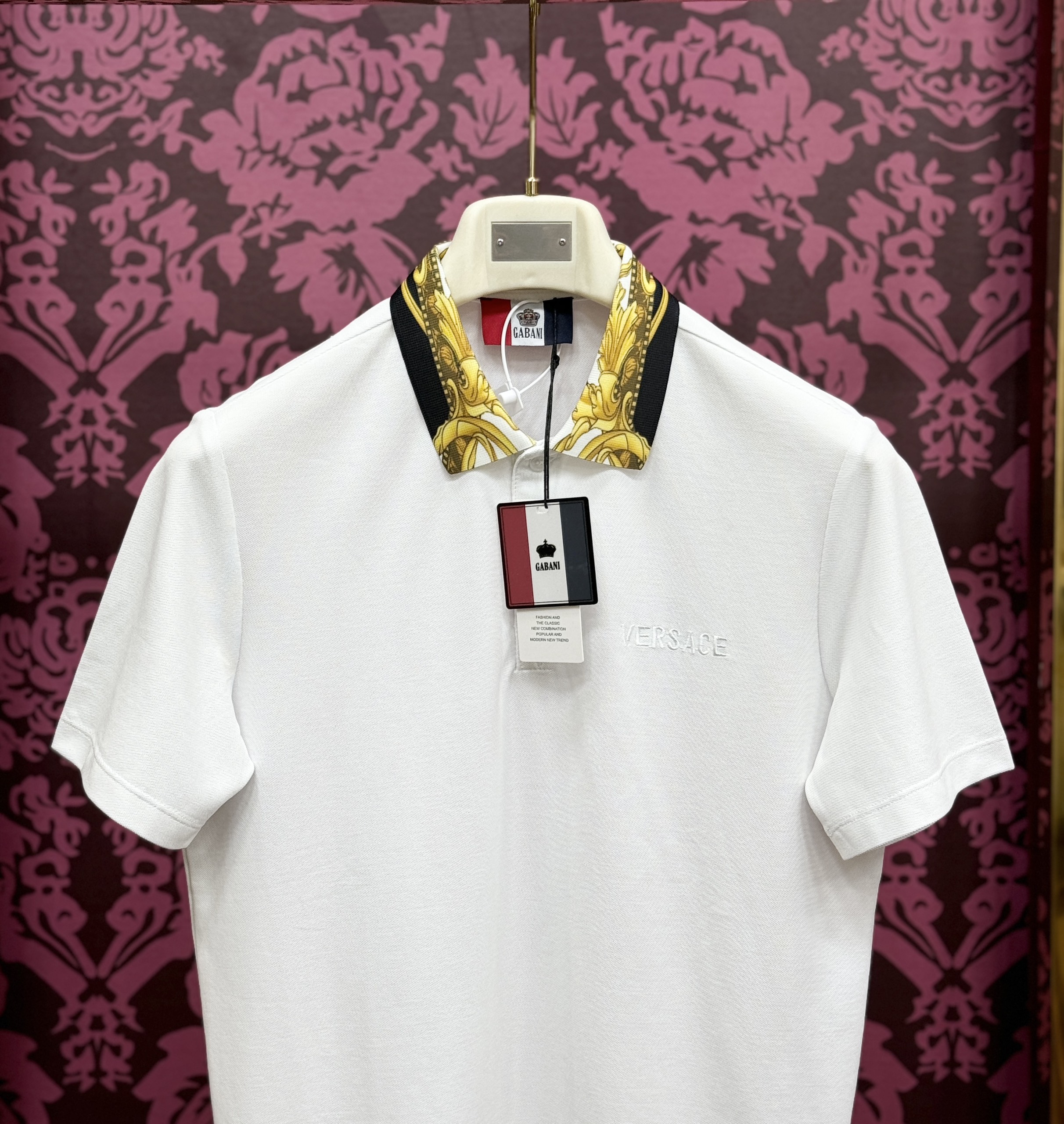 Áo polo Versace VS hoa văn cổ Like Auth CD