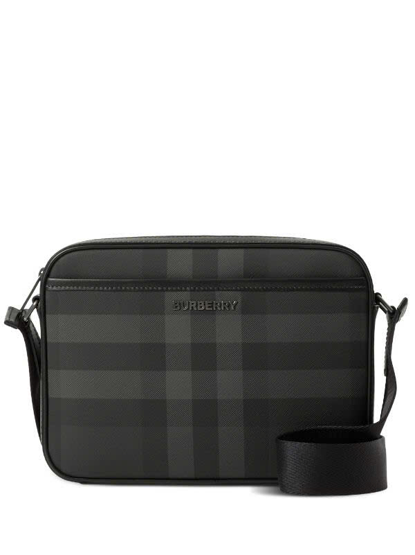 Túi đeo chéo Burberry BBR Đen kẻ sọc Xám basic size 25.5x18.5x5.5cm Like Auth on web fullbox bill thẻ PLD