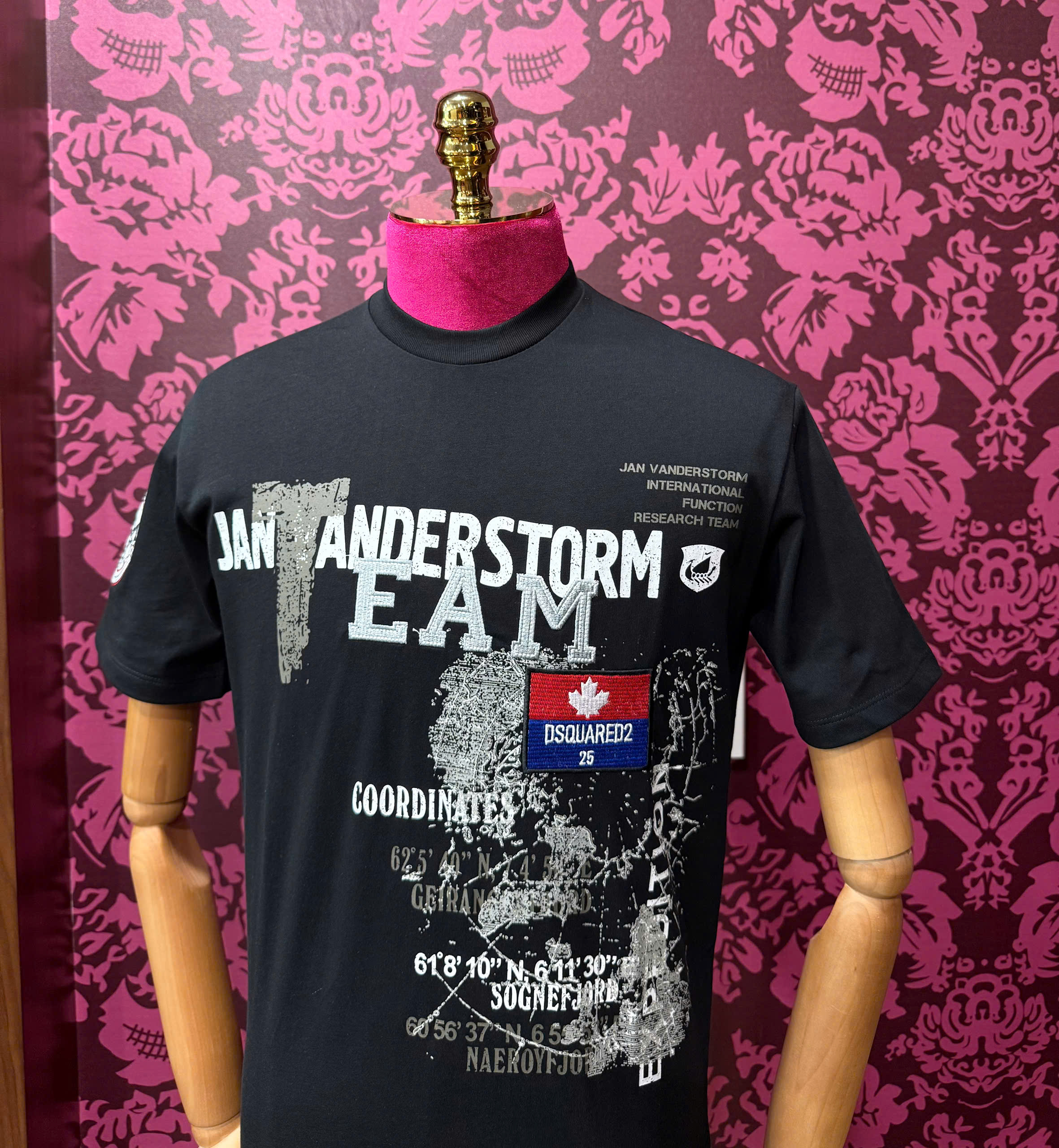 Áo phông T-shirt Dsquared2 DSQ2 họa tiết logo thêu Like Auth CD