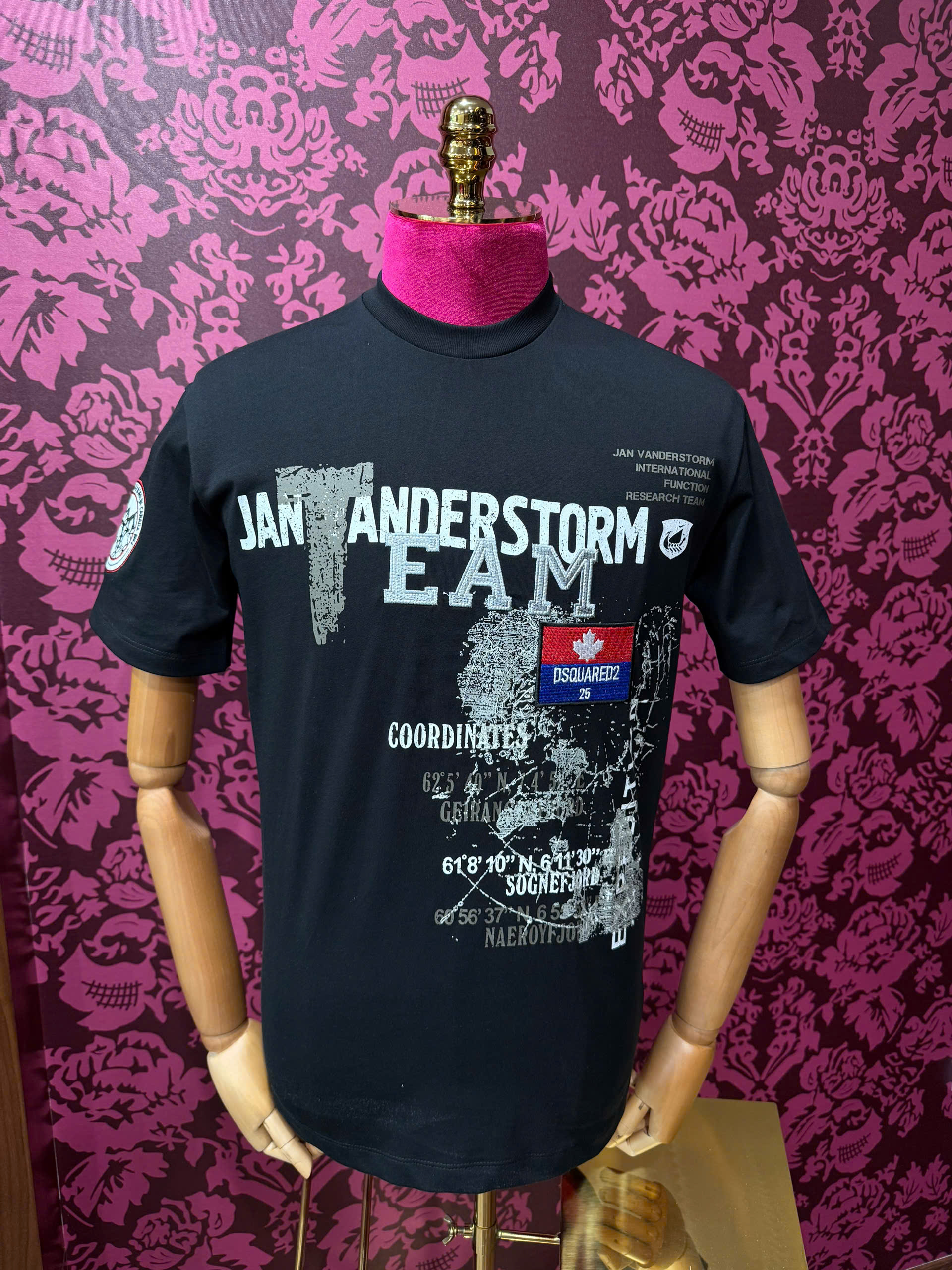 Áo phông T-shirt Dsquared2 DSQ2 họa tiết logo thêu Like Auth CD