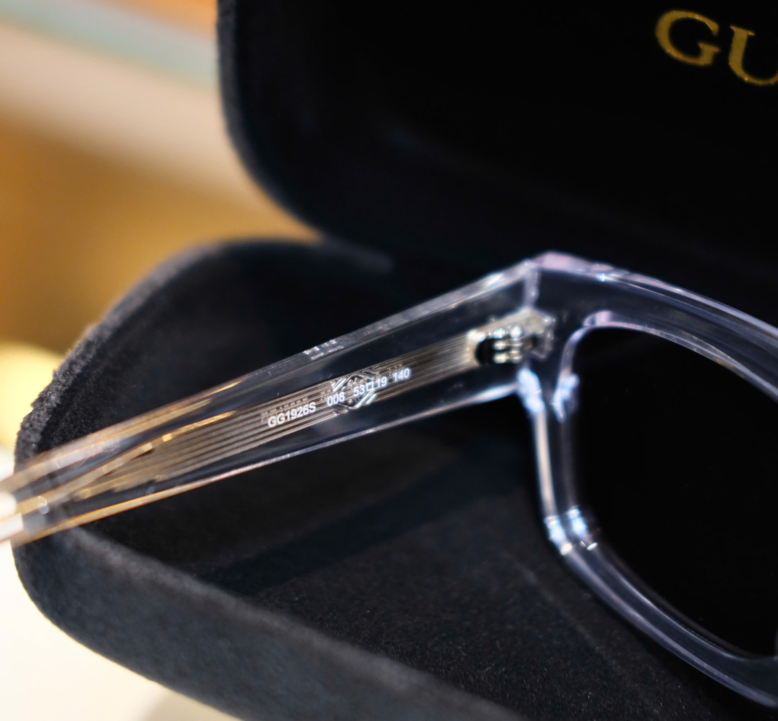 Kính mắt thời trang Gucci GC Trắng trong phối mắt Đen Like Auth DDT