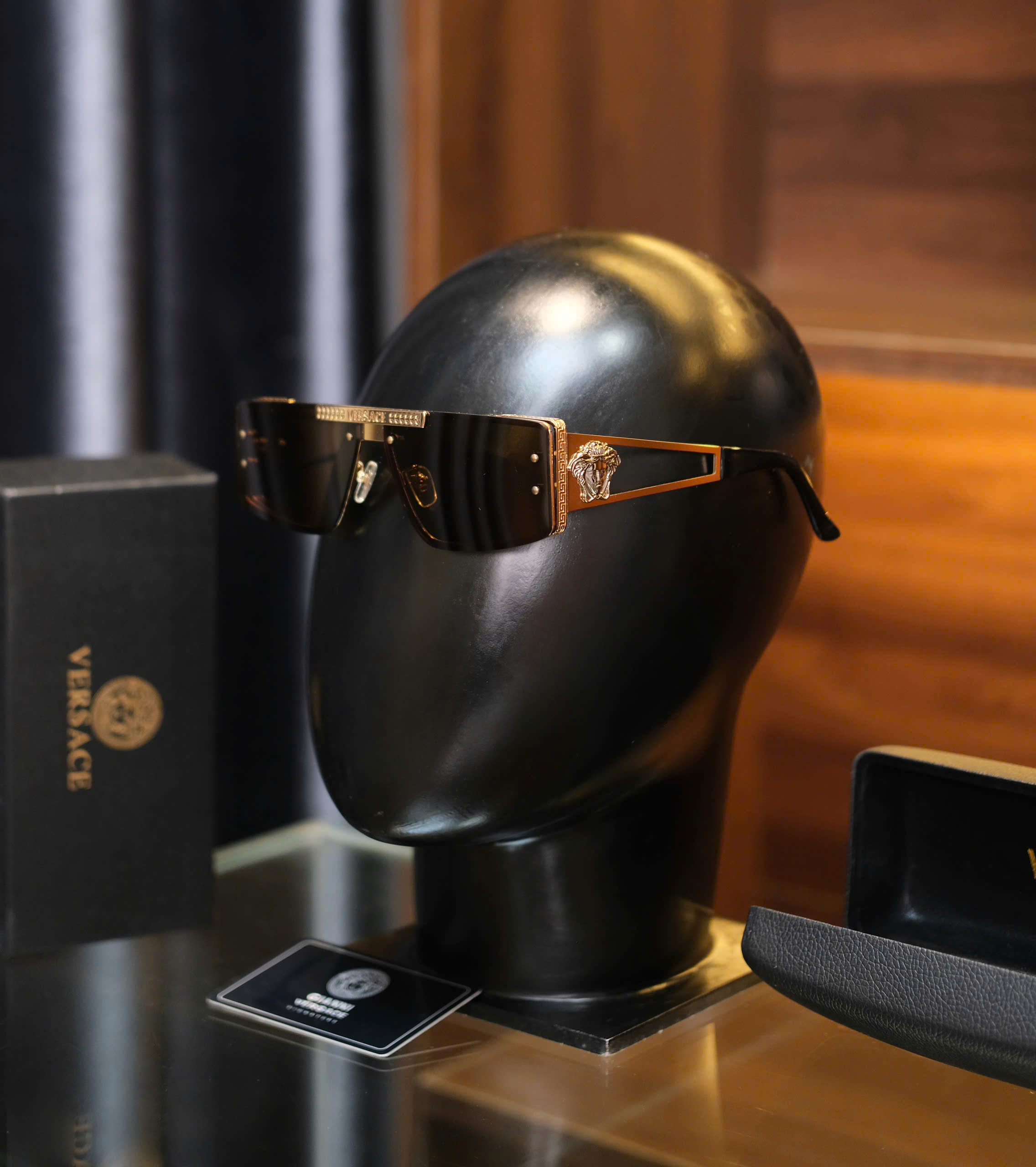 Kính mắt thời trang Prada P Nâu viền gọng kim loại Like Auth fullbox DDT