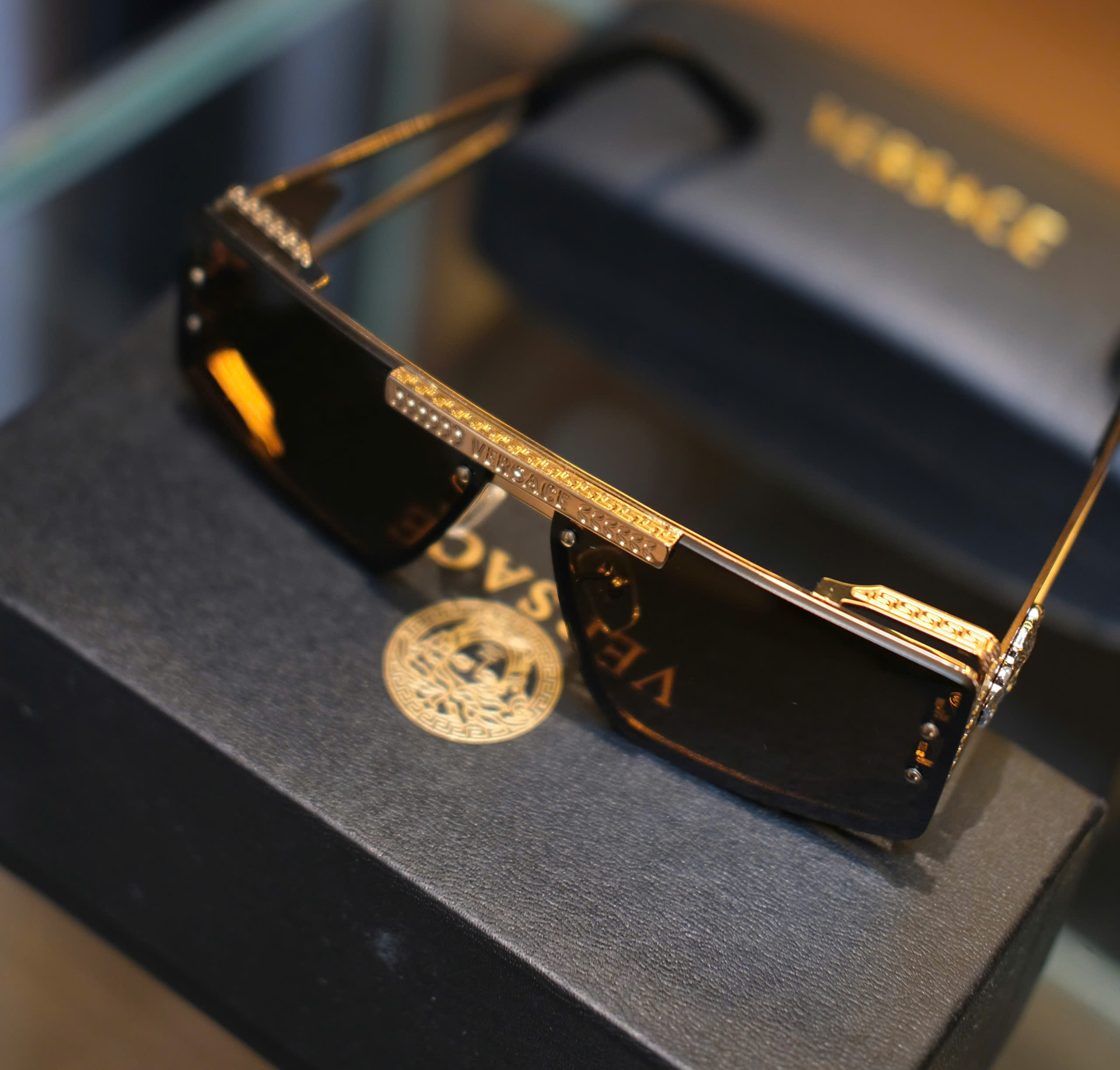 Kính mắt thời trang Prada P Nâu viền gọng kim loại Like Auth fullbox DDT