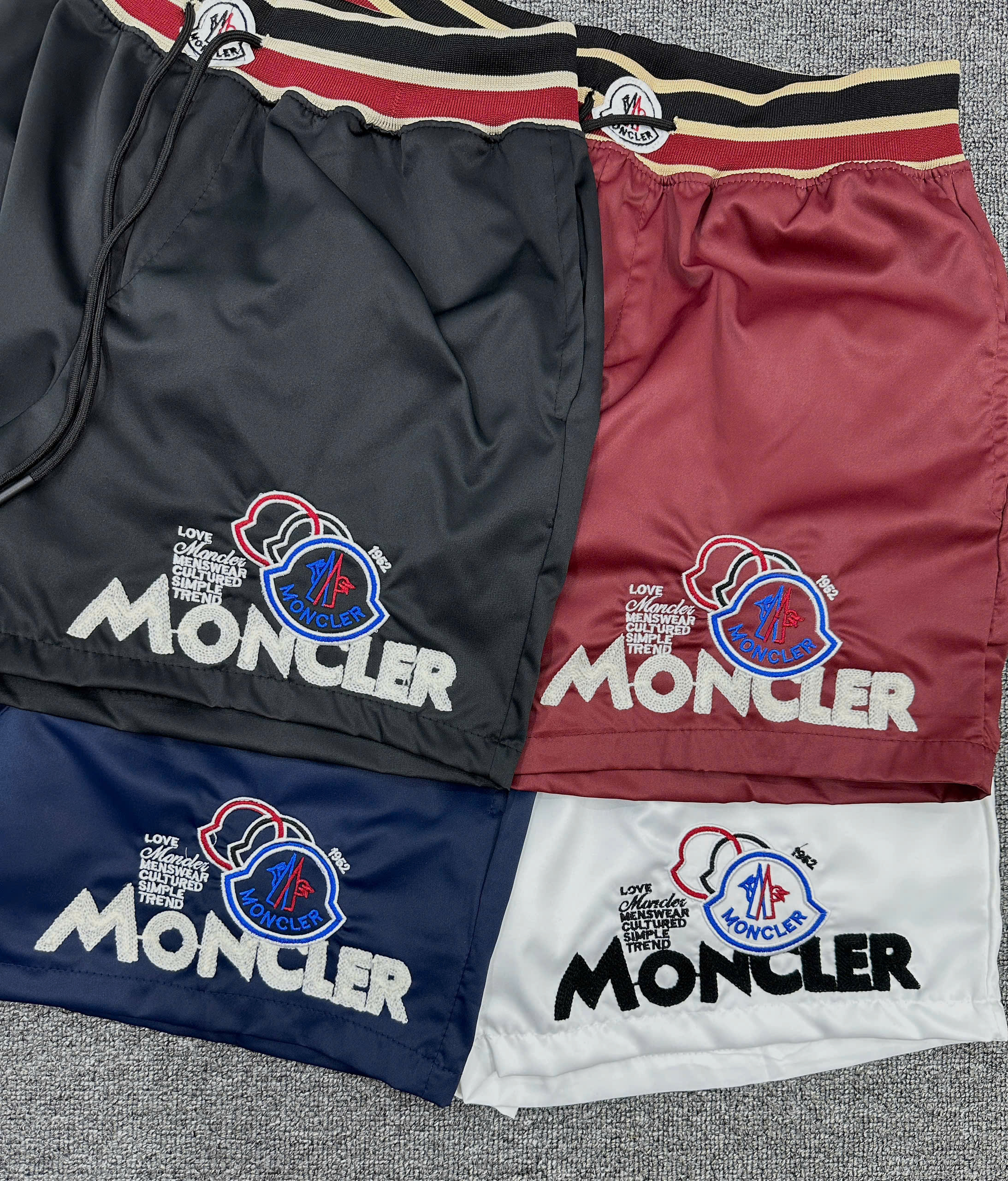 Bộ, set hè Moncler logo chữ thêu Like Auth NV
