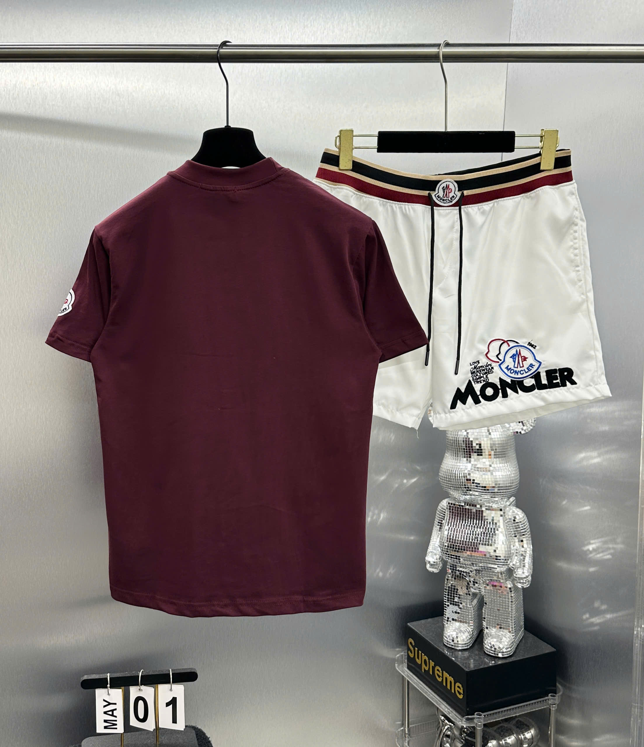 Bộ, set hè Moncler logo chữ thêu Like Auth NV