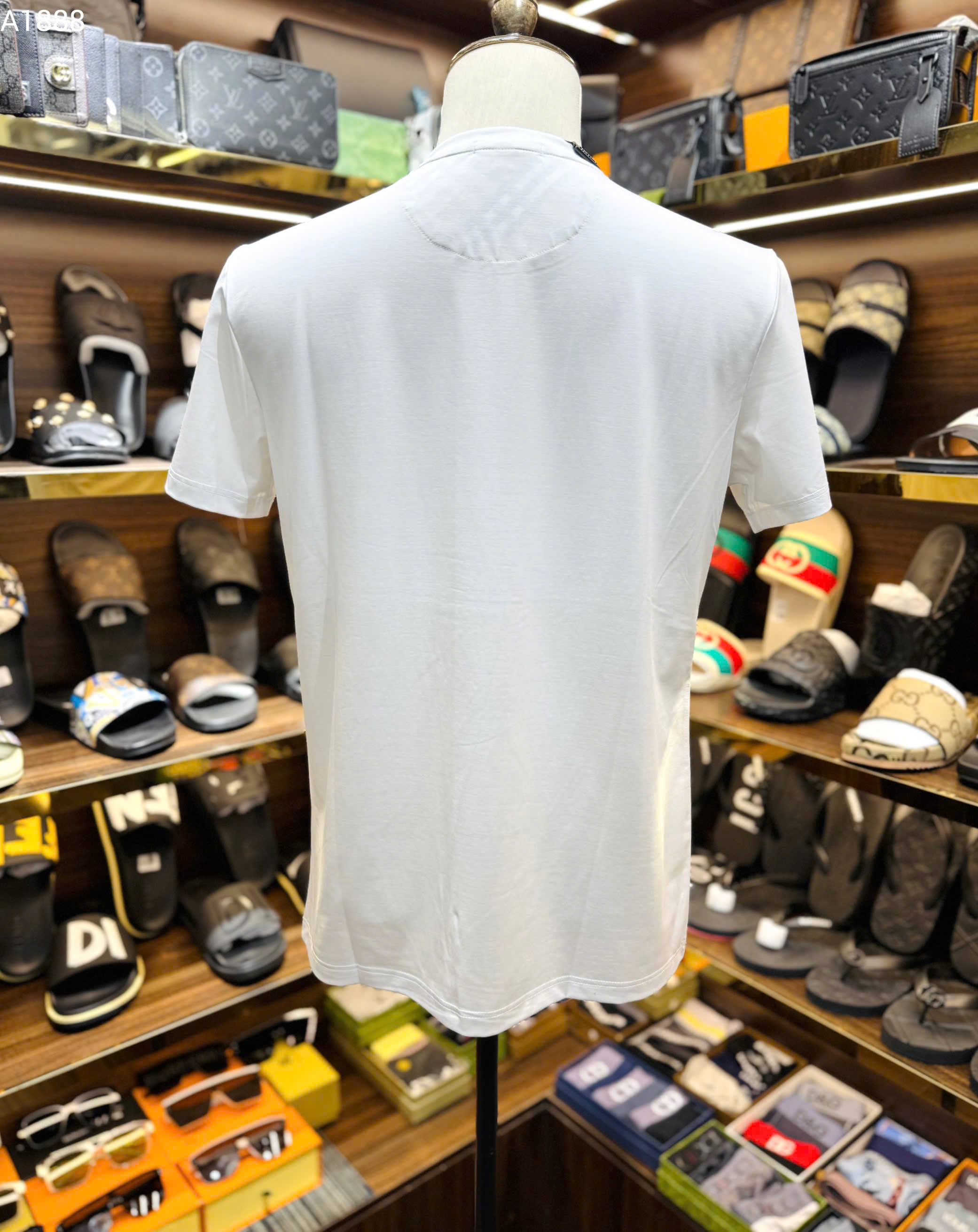 Áo phông T-shirt Burberry BBR logo thêu ngực basic Like Auth MK