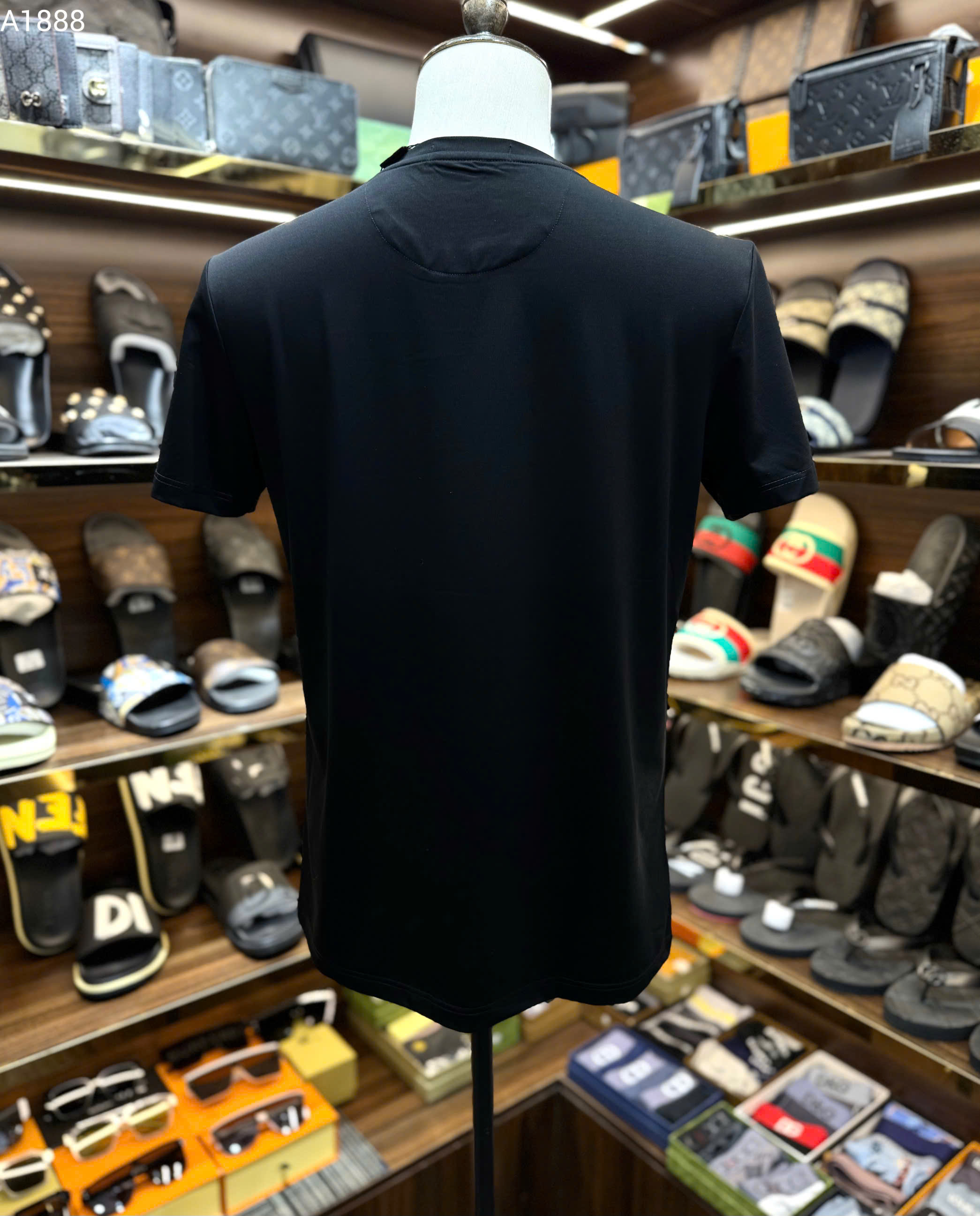 Áo phông T-shirt Burberry BBR logo thêu ngực basic Like Auth MK