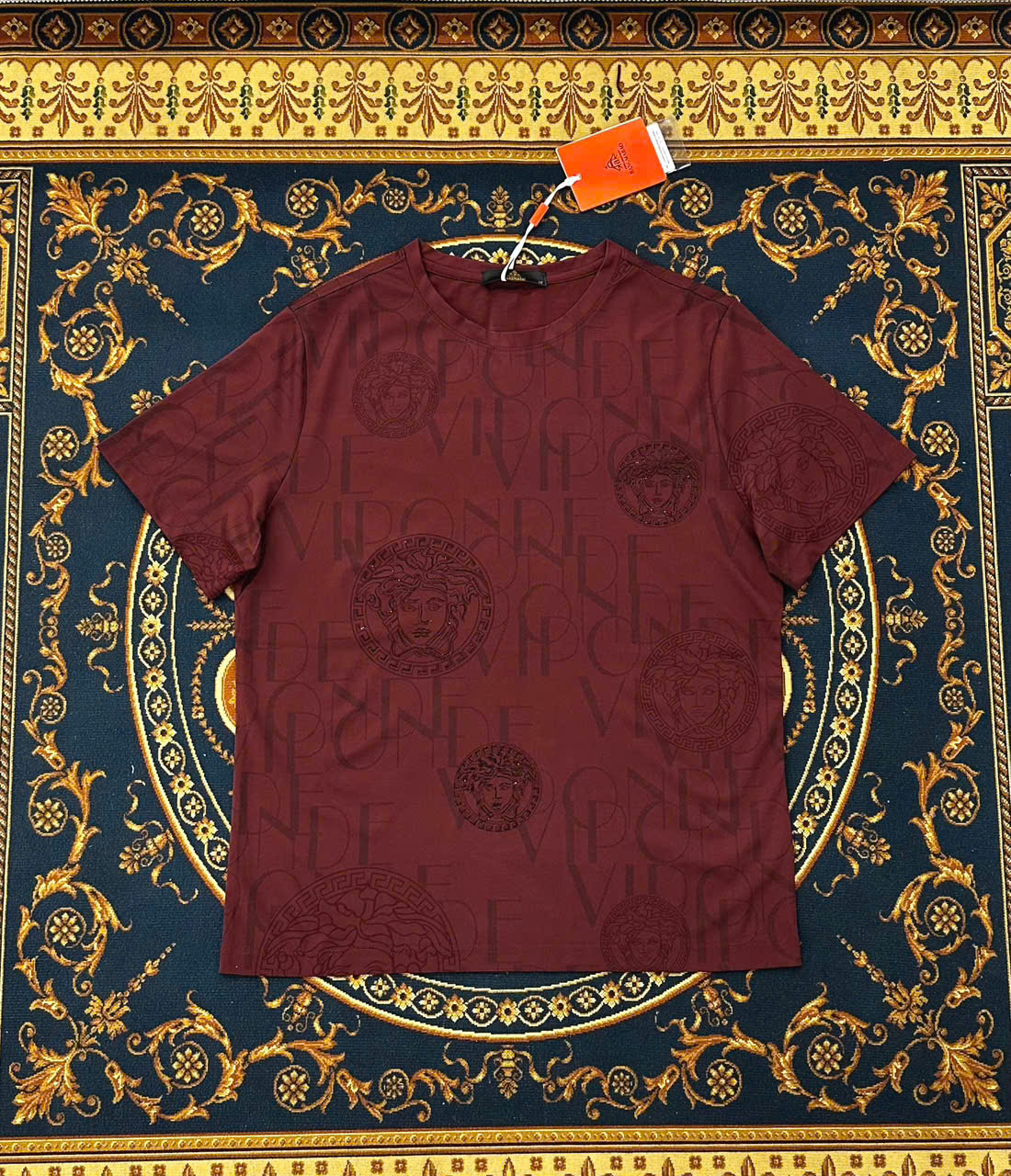 Áo phông T-shirt Versace VS họa tiết logo chữ full Like Auth LK