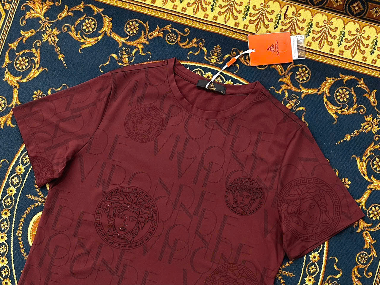 Áo phông T-shirt Versace VS họa tiết logo chữ full Like Auth LK