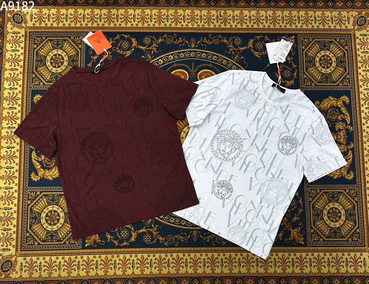Áo phông T-shirt Versace VS họa tiết logo chữ full Like Auth LK