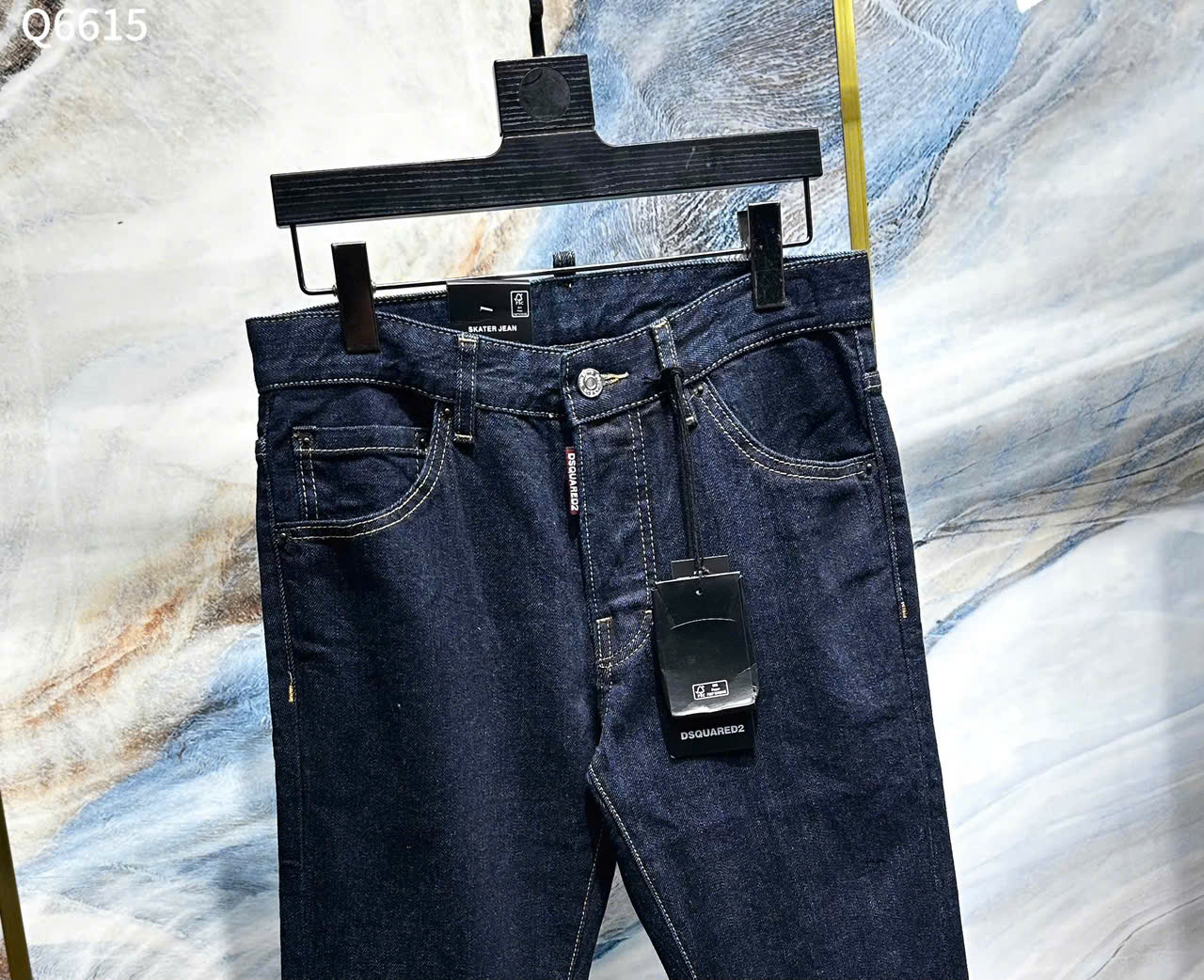 Quần jean Dsquared2 DSQ2 Xanh than trơn Like Auth LK