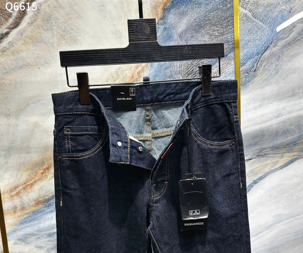 Quần jean Dsquared2 DSQ2 Xanh than trơn Like Auth LK