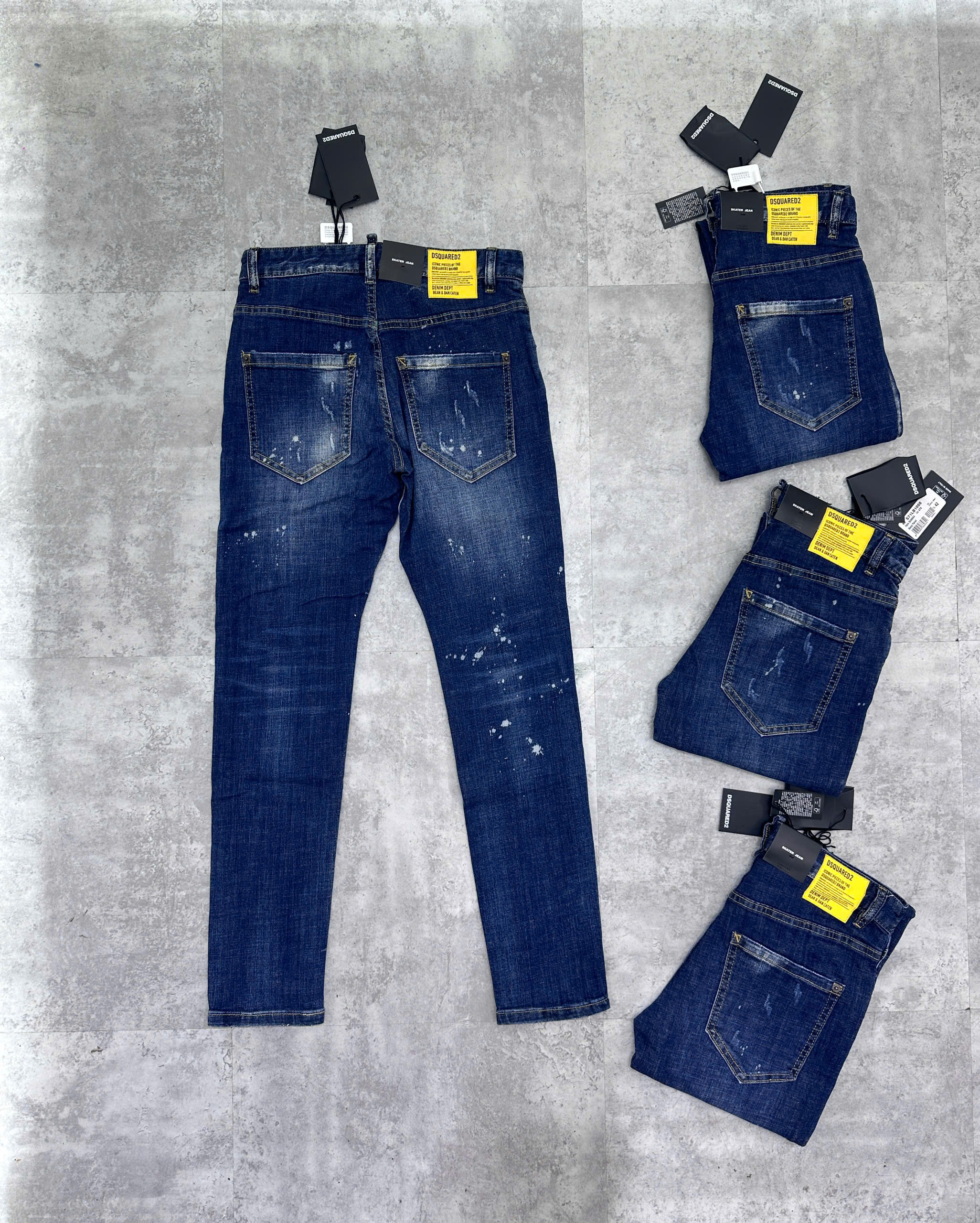 Quần jean Dsquared2 DSQ2 Xanh rách mài tem Vàng cạp Like Auth NV