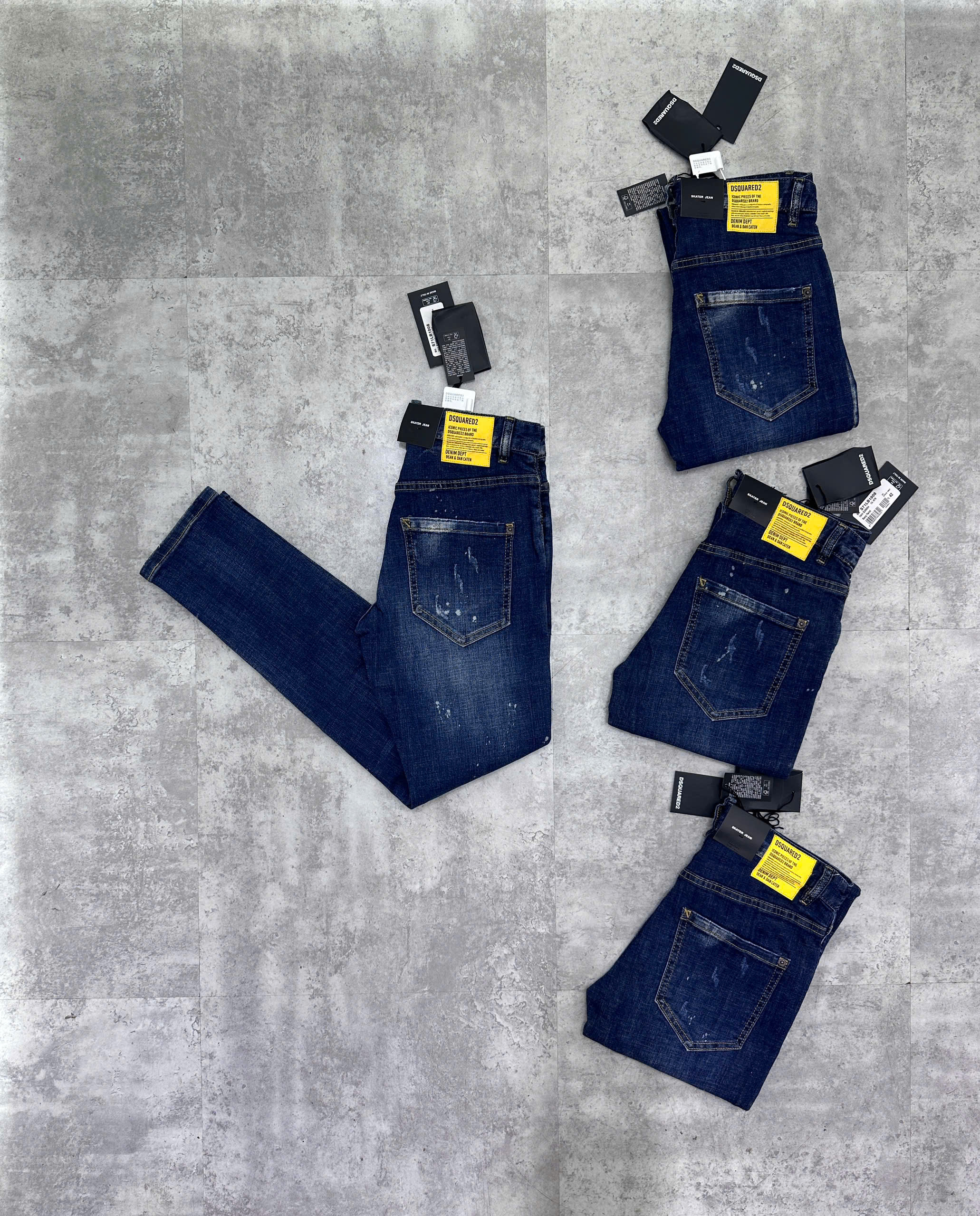 Quần jean Dsquared2 DSQ2 Xanh rách mài tem Vàng cạp Like Auth NV