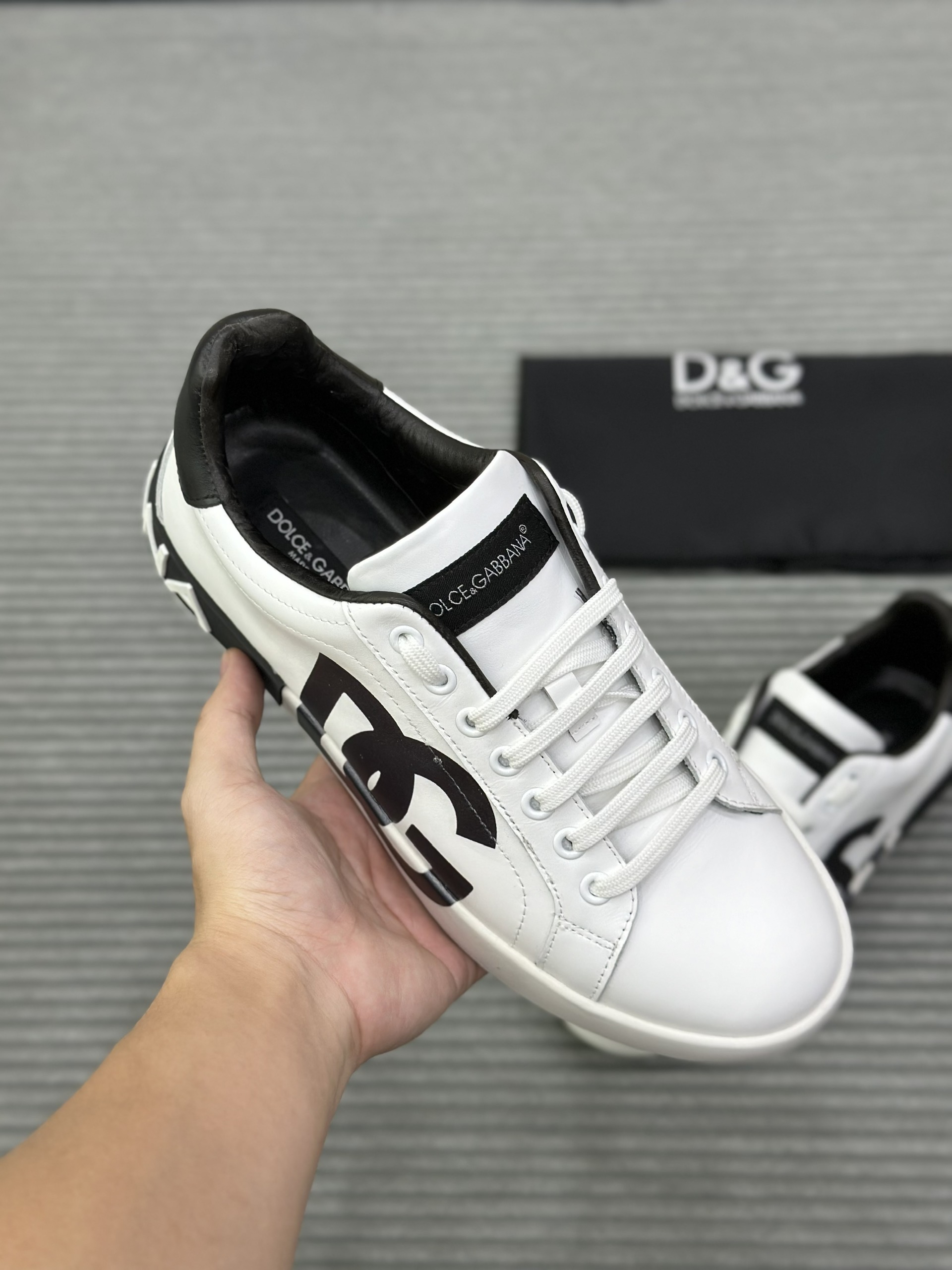 Giày sneaker Dolce Gabbana Trắng phối Đen Like Auth fullbox VTN