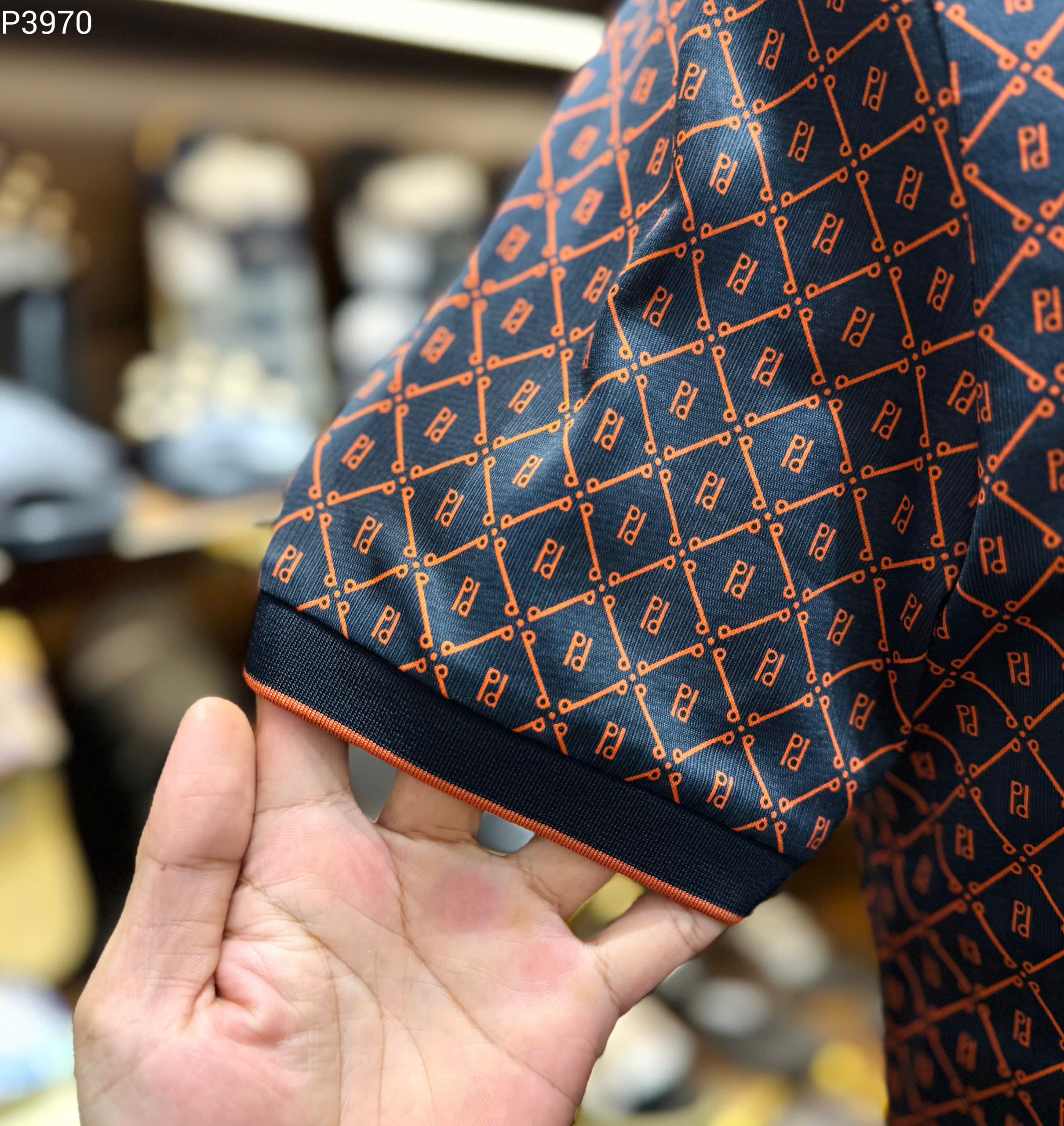 Áo polo PP họa tiết logo chữ kẻ full Like Auth MK