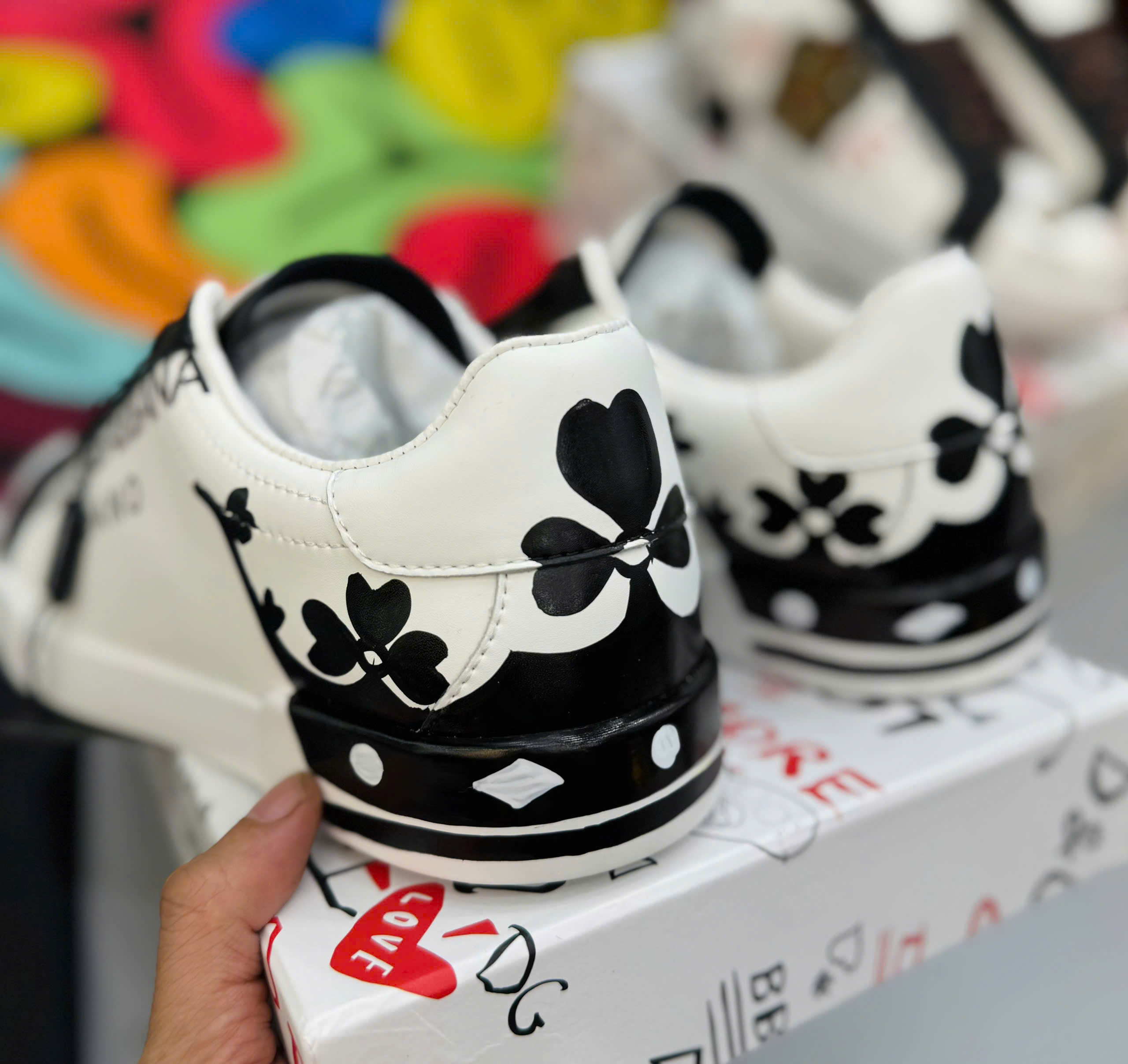 Giày sneaker Dolce Gabbana DG Milano Trắng phối Đen Like Auth fullbox MK