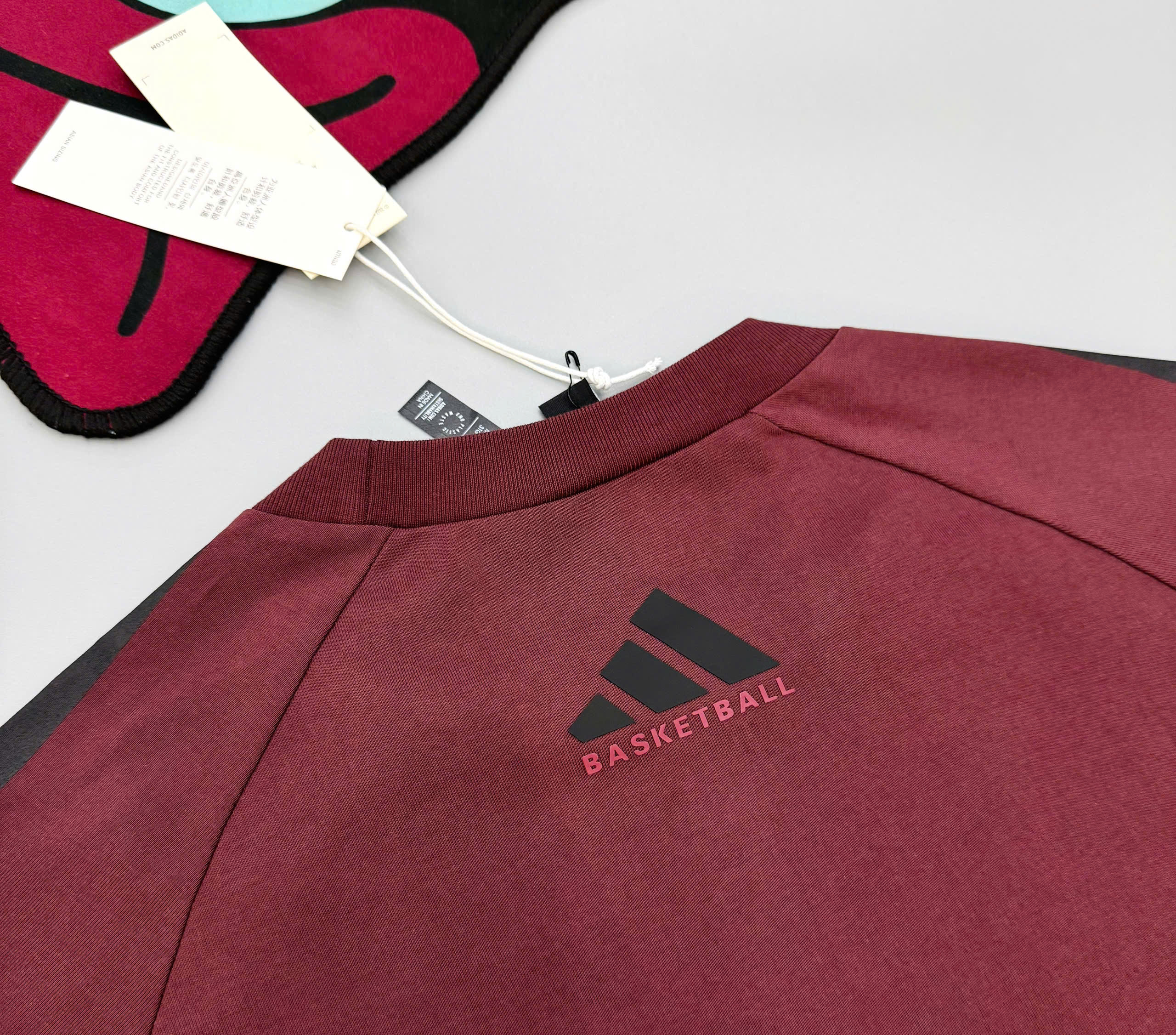 Bộ, set hè Adidas A Đỏ logo kẻ sọc Đen Like Auth MK