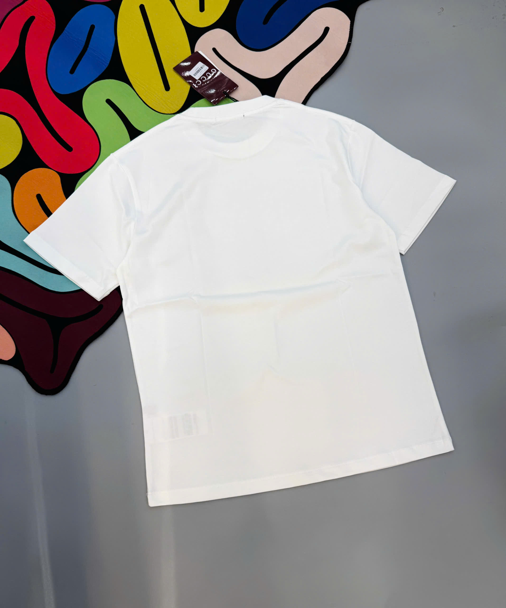 Áo phông T-shirt Gucci GC logo chữ Đỏ Xanh Like Auth MK